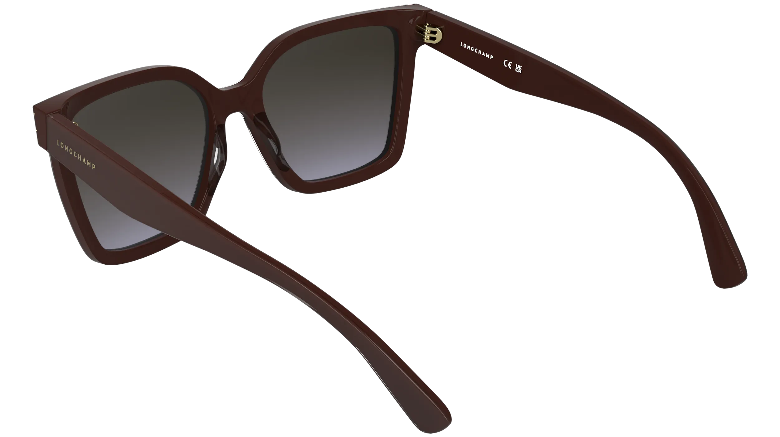 LONGCHAMP LO802S 609 Occhiali da sole Acetato Rosso Marrone Squadrata Normale - immagine 4