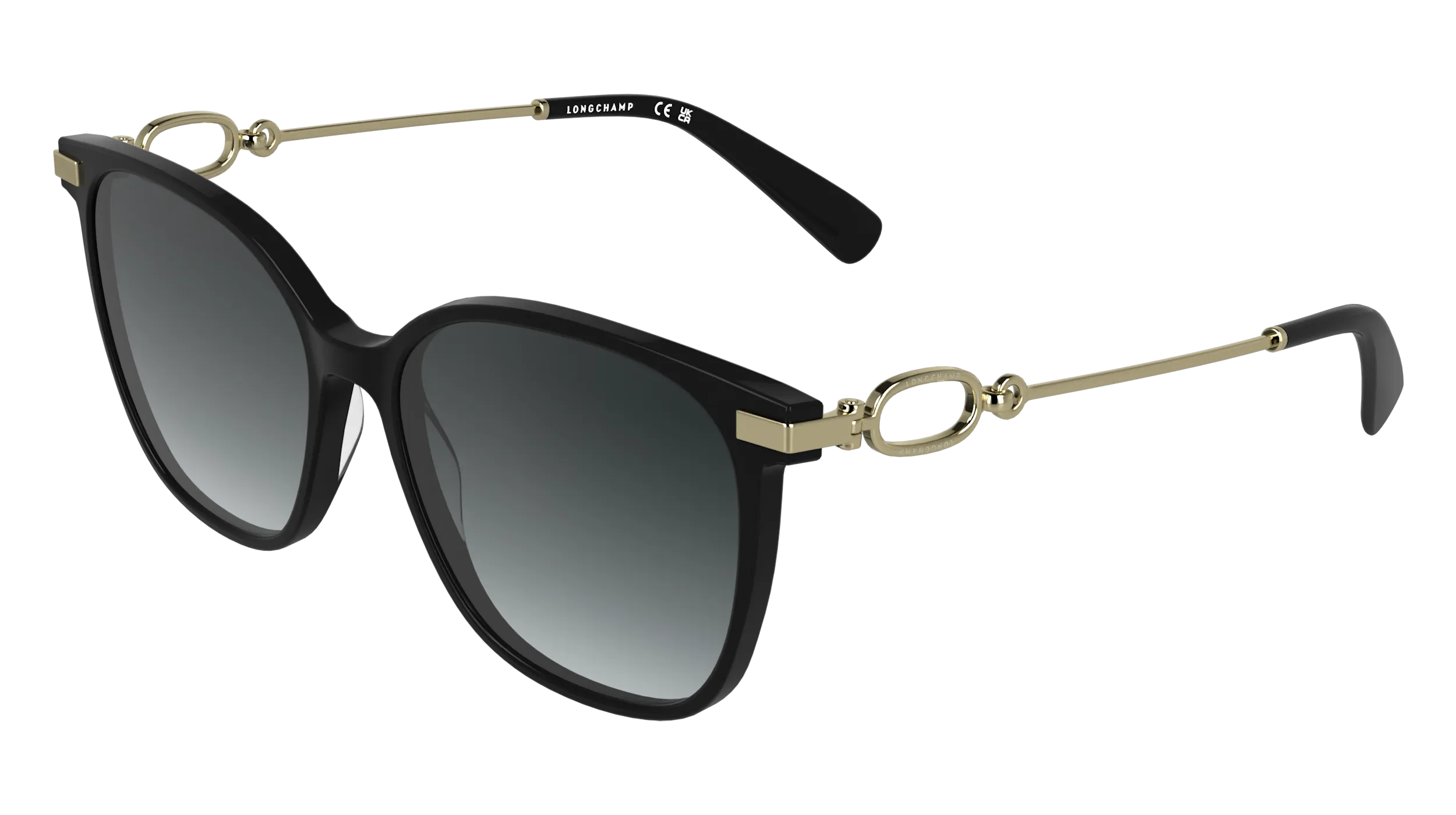 LONGCHAMP LO805S 001 Occhiali da sole Acetato Nero Squadrata Normale - immagine 1