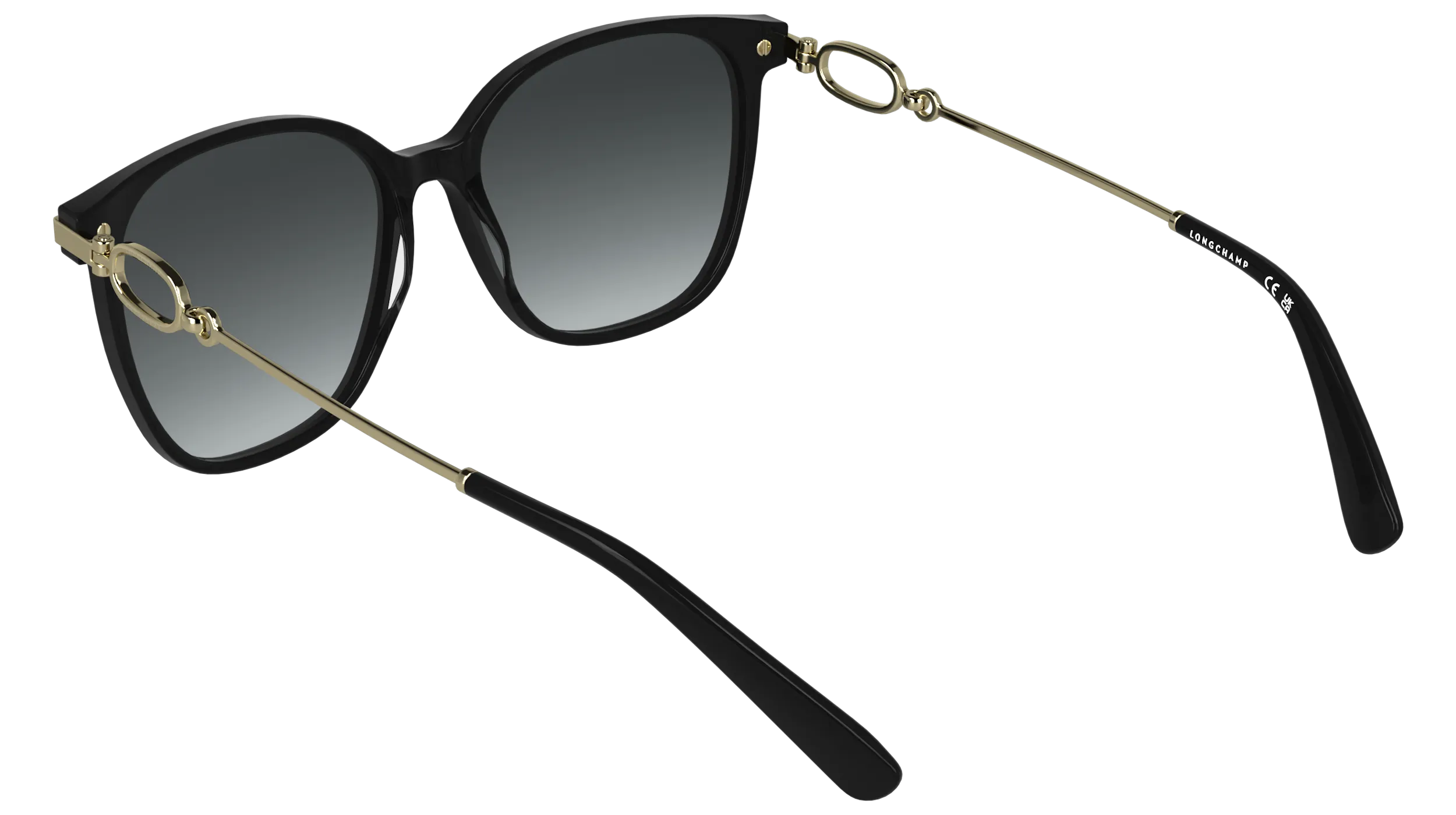 LONGCHAMP LO805S 001 Occhiali da sole Acetato Nero Squadrata Normale - immagine 4
