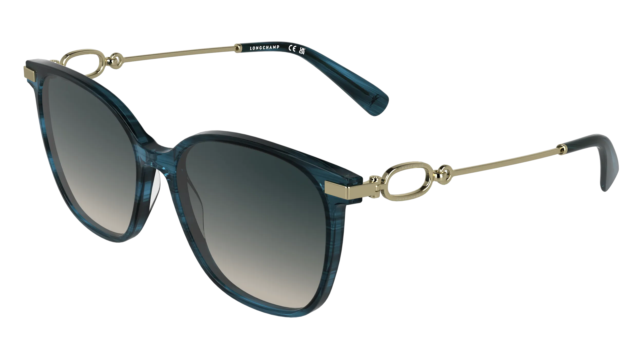 LONGCHAMP LO805S 407 Occhiali da sole Acetato Blu Blu Squadrata Normale - immagine 1