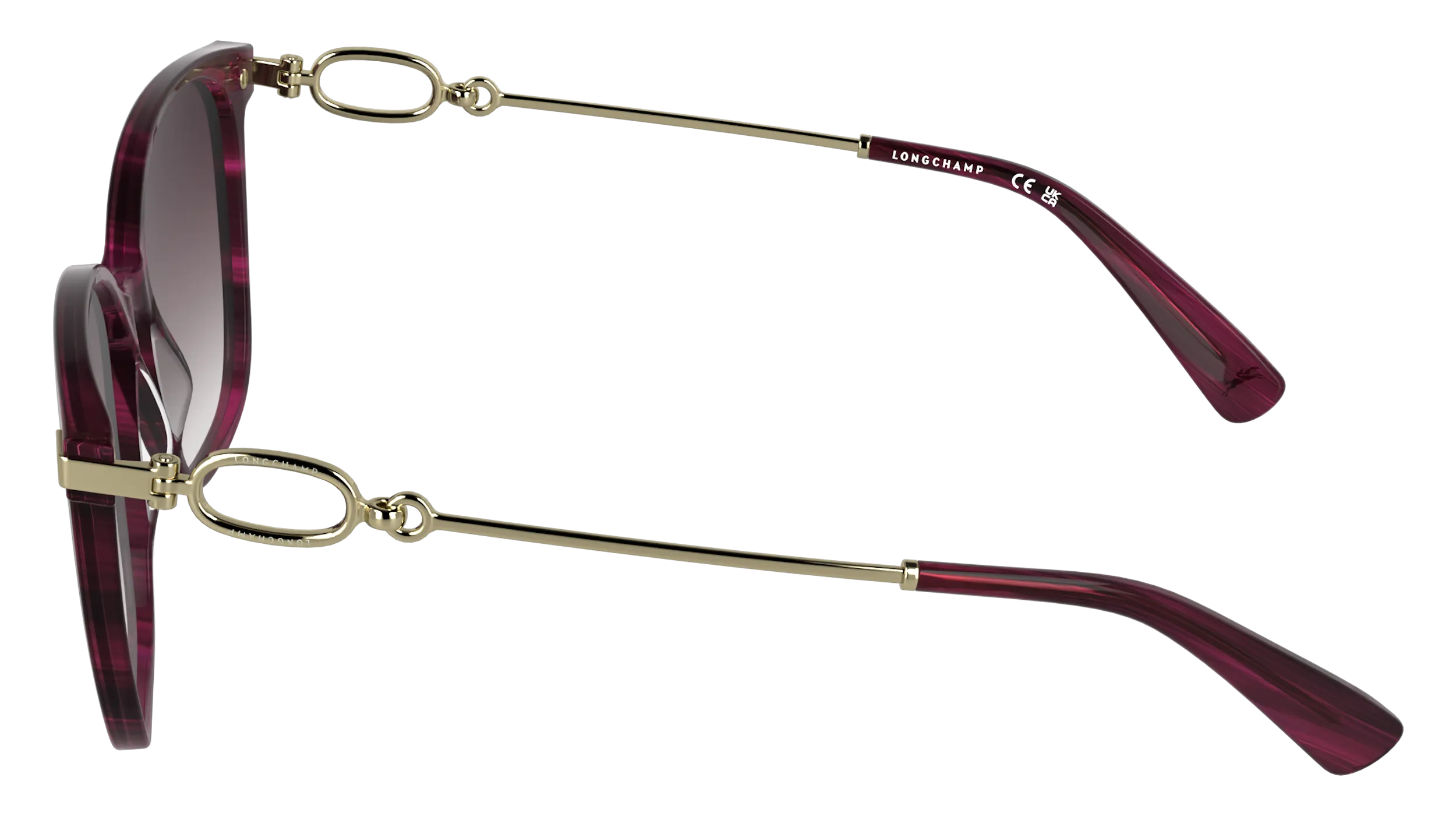 LONGCHAMP LO805S 503 Occhiali da sole Acetato Viola Viola Squadrata Normale - immagine 3