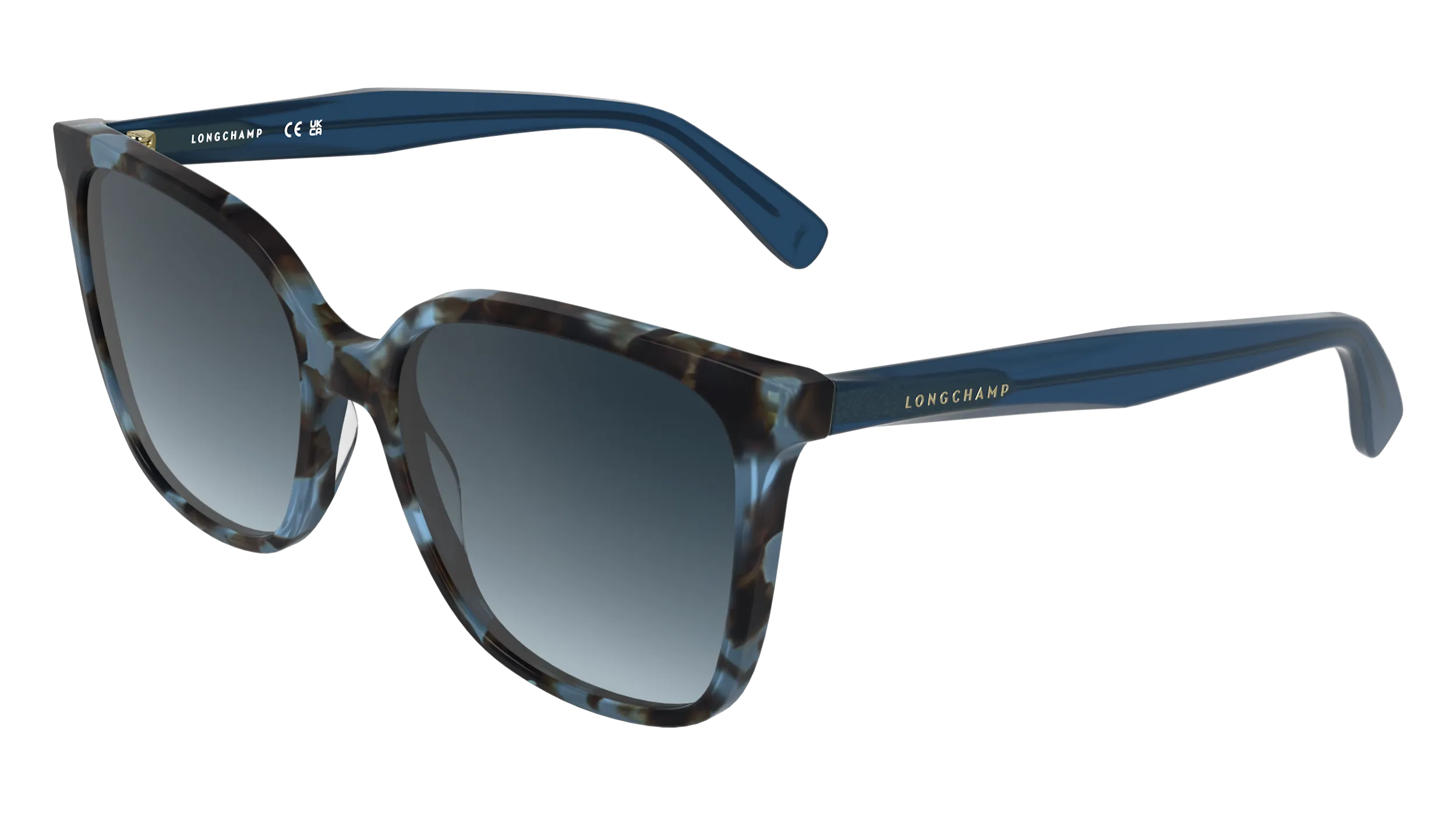 LONGCHAMP LO807S 438 Occhiali da sole Acetato Azzurro Blu Squadrata Normale - immagine 1