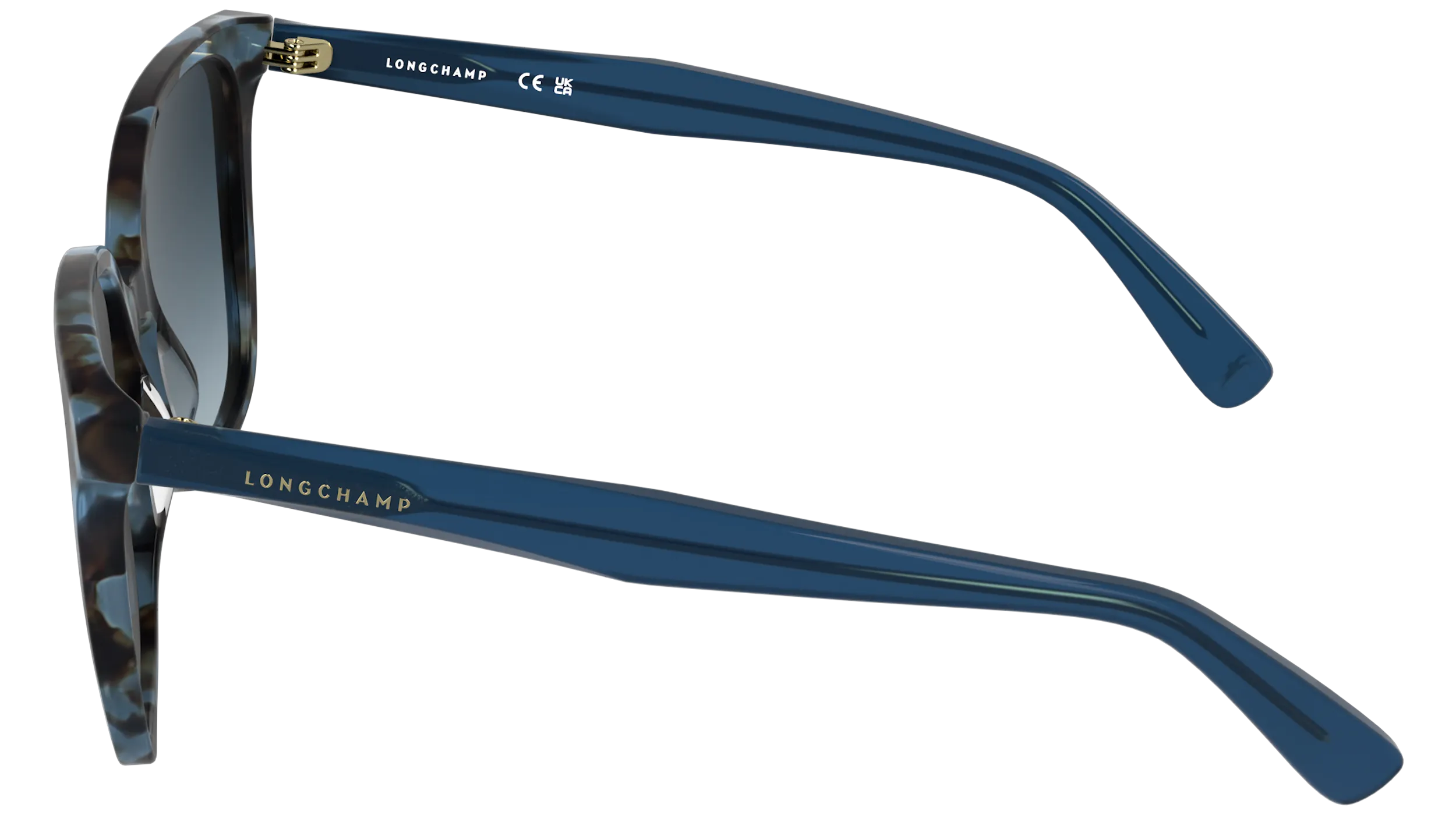 LONGCHAMP LO807S 438 Occhiali da sole Acetato Azzurro Blu Squadrata Normale - immagine 3
