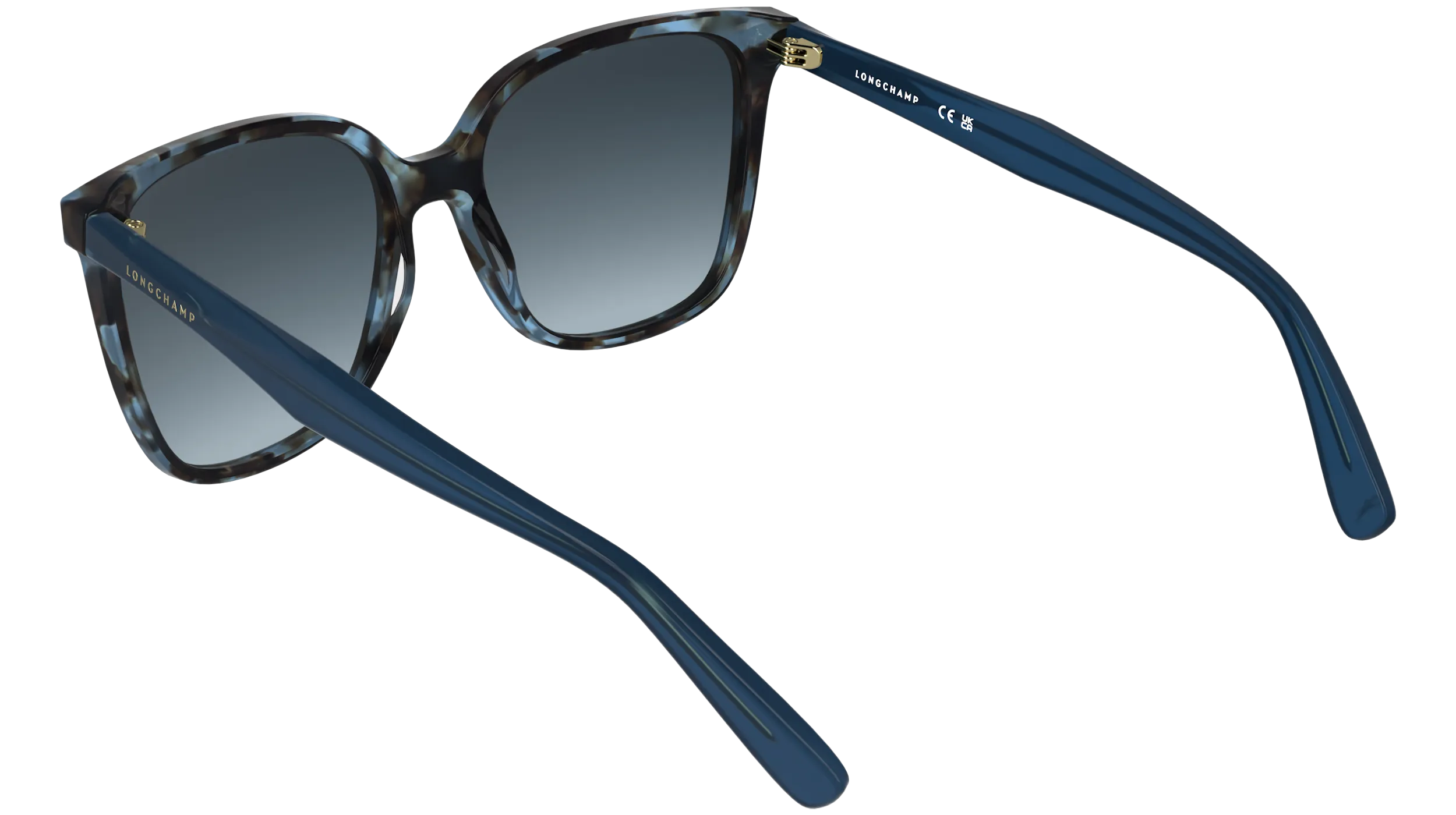LONGCHAMP LO807S 438 Occhiali da sole Acetato Azzurro Blu Squadrata Normale - immagine 4