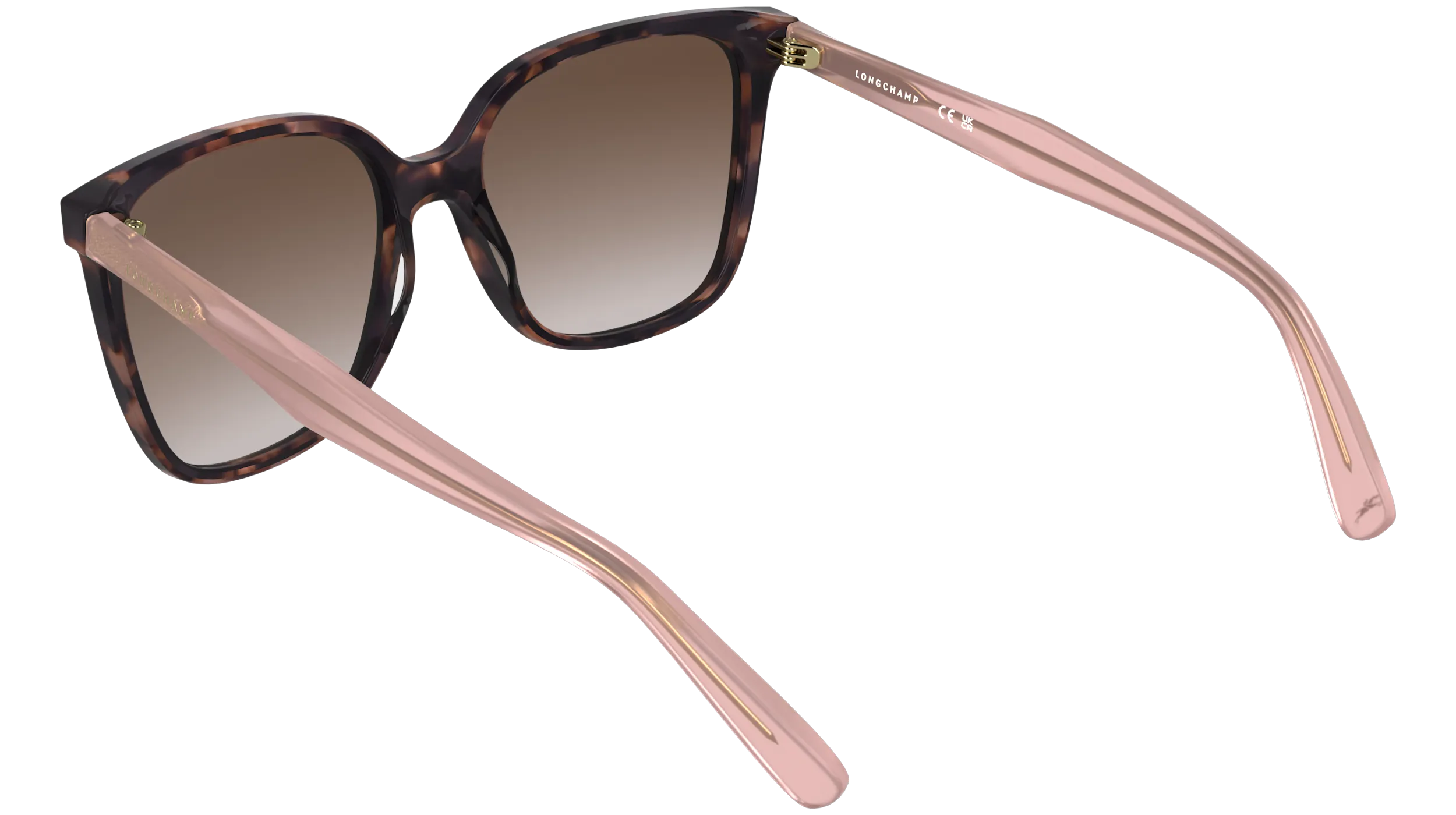 LONGCHAMP LO807S 690 Occhiali da sole Acetato Havana Rosso Squadrata Normale - immagine 4