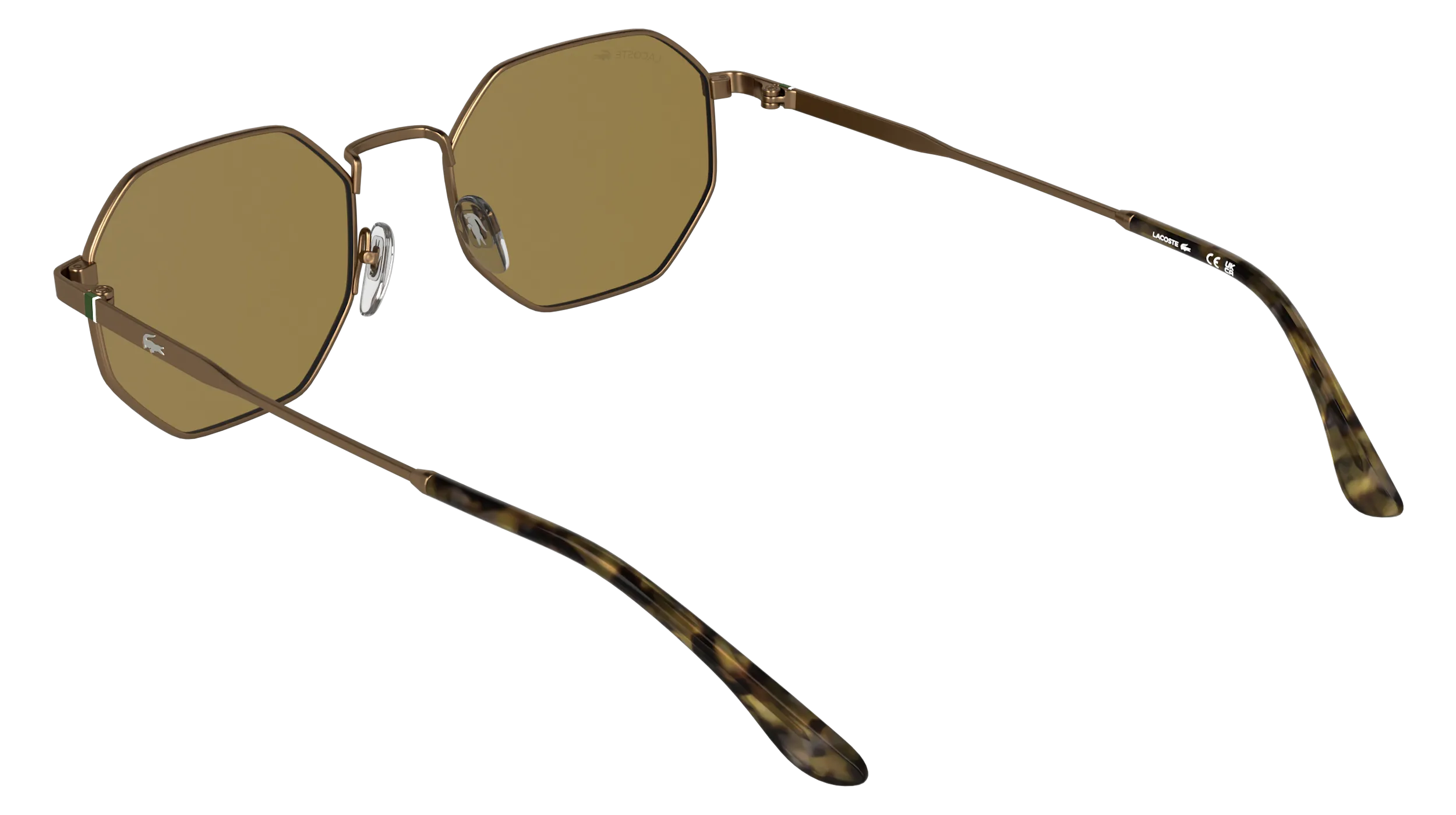 Lacoste L280S 750 Occhiali da sole Metallo Oro Marrone Squadrata Normale - immagine 4