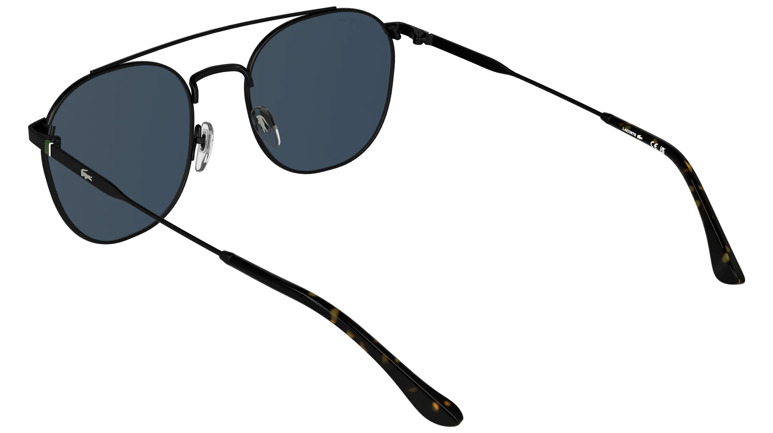 Lacoste L281S 002 Occhiali da sole Metallo Nero Blu Squadrata Normale - immagine 4