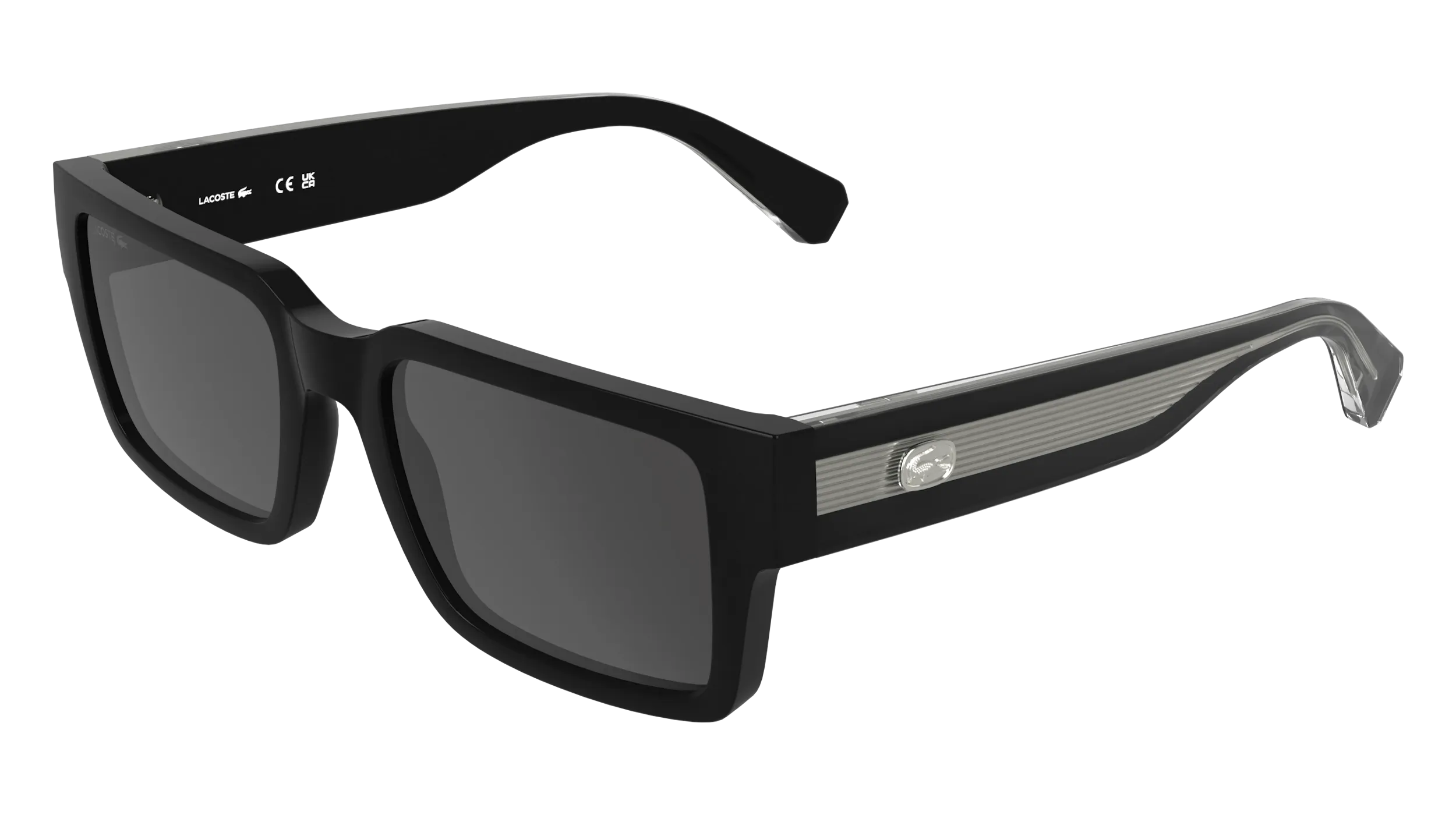 Lacoste L6089S 001 Occhiali da sole Bio-iniettato Nero Grigio Squadrata Normale - immagine 1