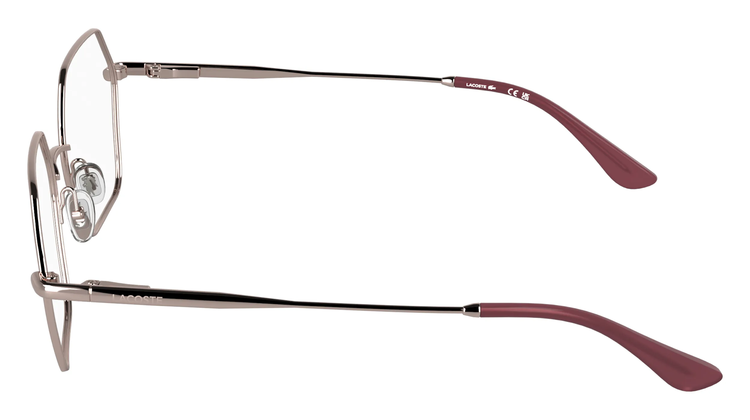 Lacoste L2322 662 Montature da vista Metallo Rosa Squadrata Normale - immagine 3