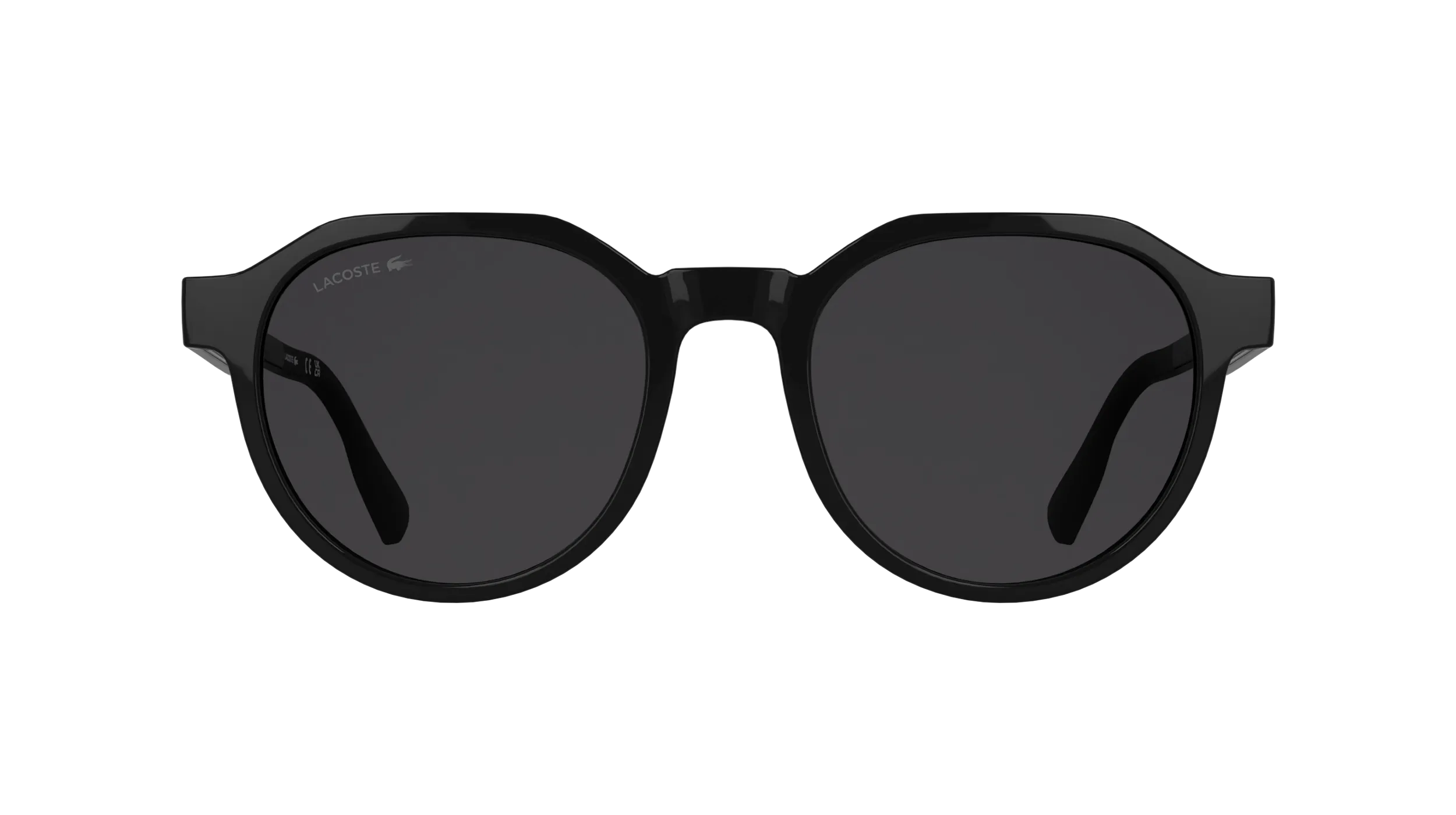 Lacoste L6087S 001 Occhiali da sole Bio-iniettato Nero Grigio Squadrata Normale - immagine 2