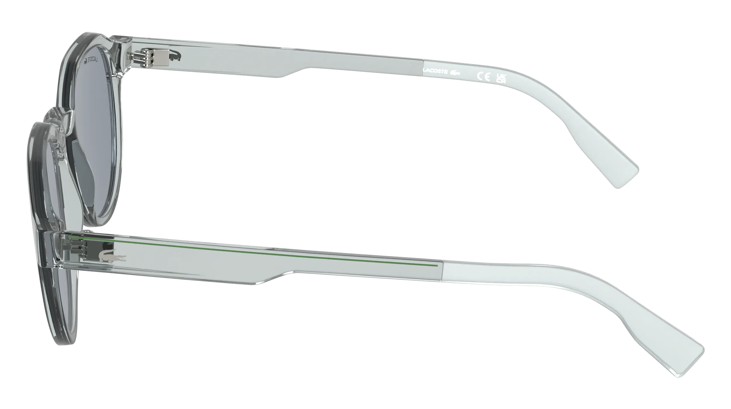 Lacoste L6087S 038 Occhiali da sole Bio-iniettato Grigio Grigio Squadrata Normale - immagine 3