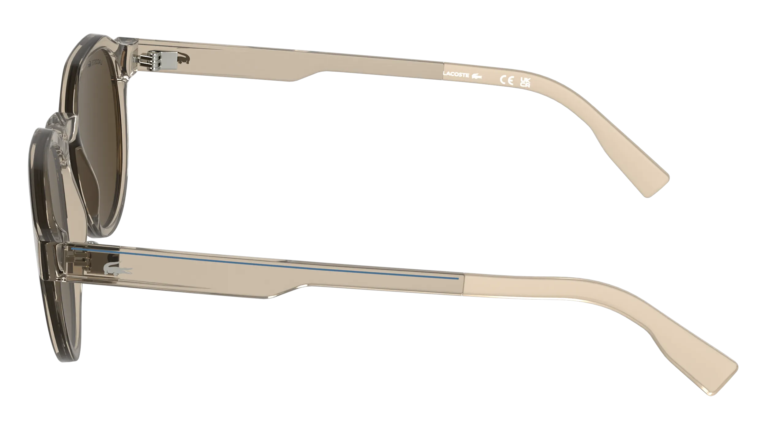 Lacoste L6087S 264 Occhiali da sole Bio-iniettato Beige Marrone Squadrata Normale - immagine 3