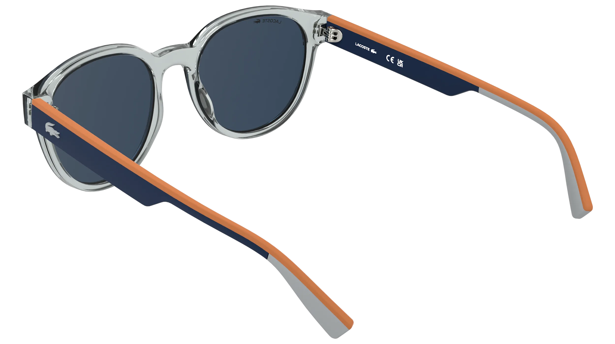Lacoste L6088S 038 Occhiali da sole Bio-iniettato Grigio Blu Squadrata Normale - immagine 4
