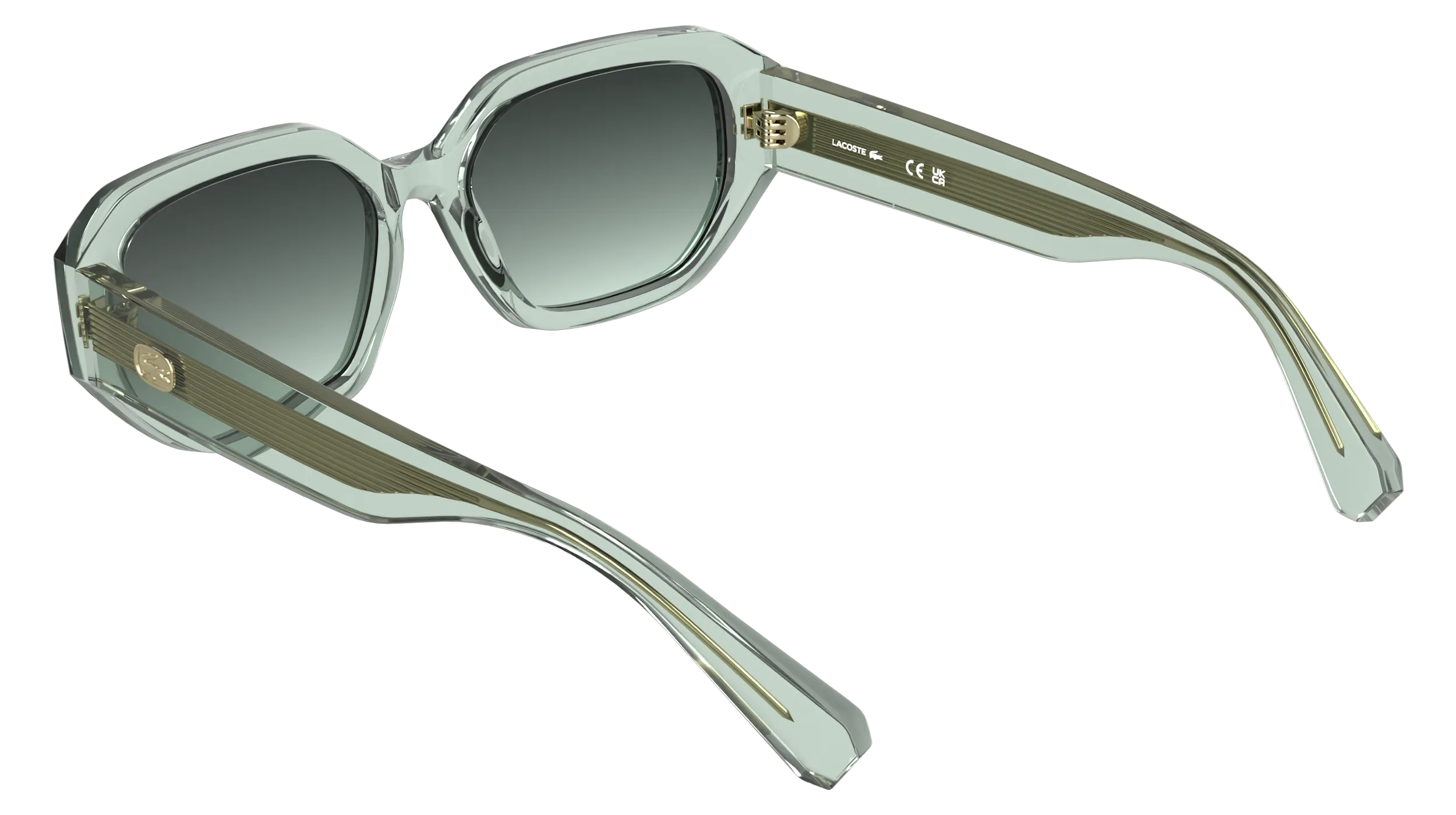 Lacoste L6091S 320 Occhiali da sole Bio-iniettato Verde Verde Squadrata Normale - immagine 4