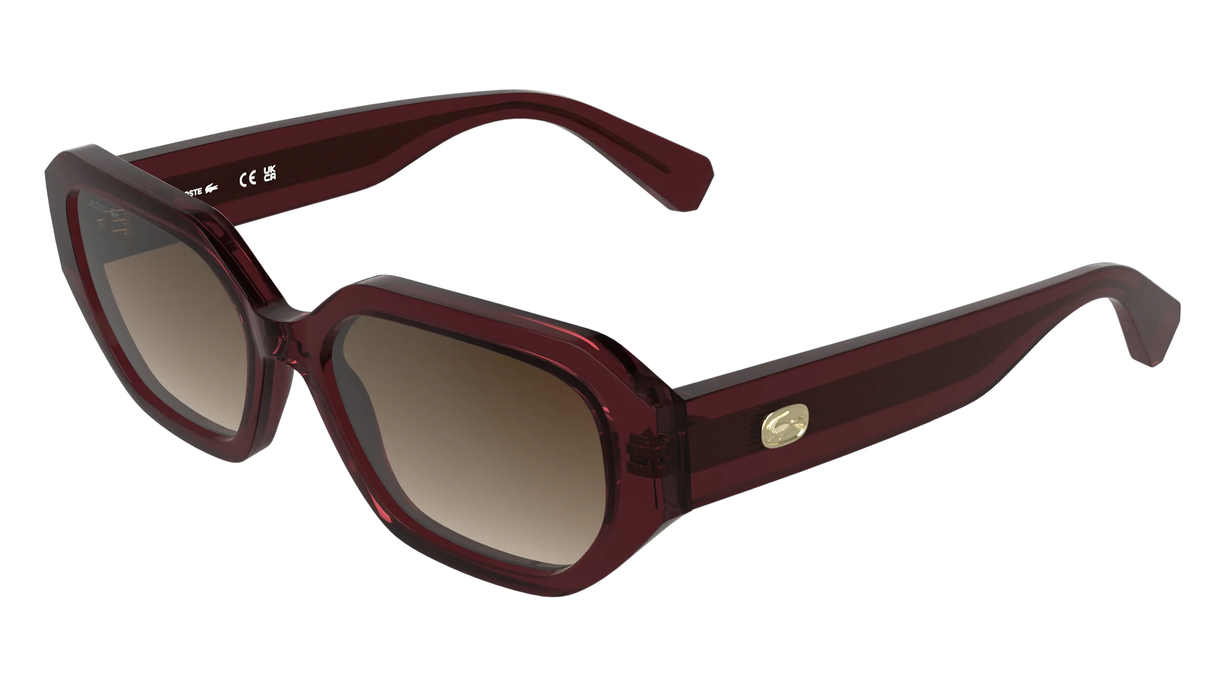 Lacoste L6091S 601 Occhiali da sole Bio-iniettato Bordeaux Squadrata Normale - immagine 1
