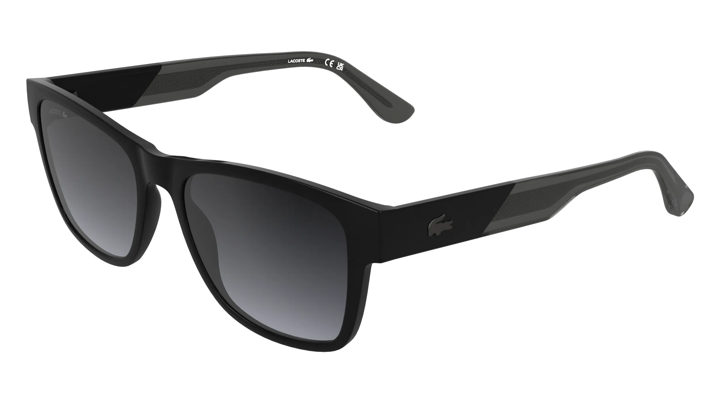 Lacoste L6084S 001 Occhiali da sole Bio-iniettato Nero Squadrata Normale - immagine 1