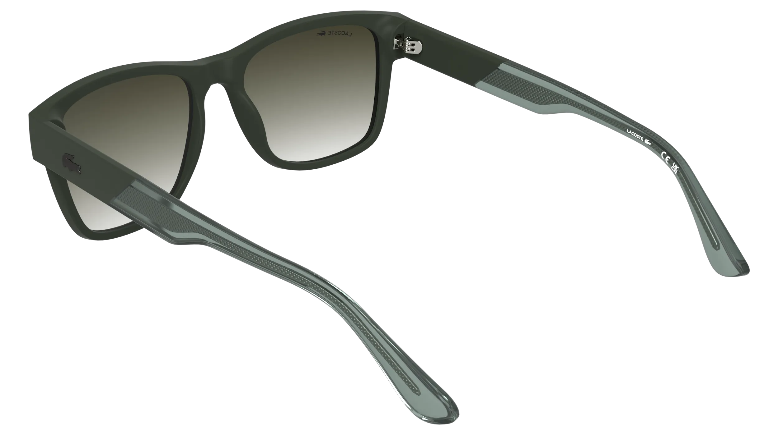 Lacoste L6084S 275 Occhiali da sole Bio-iniettato Verde Marrone Squadrata Normale - immagine 4