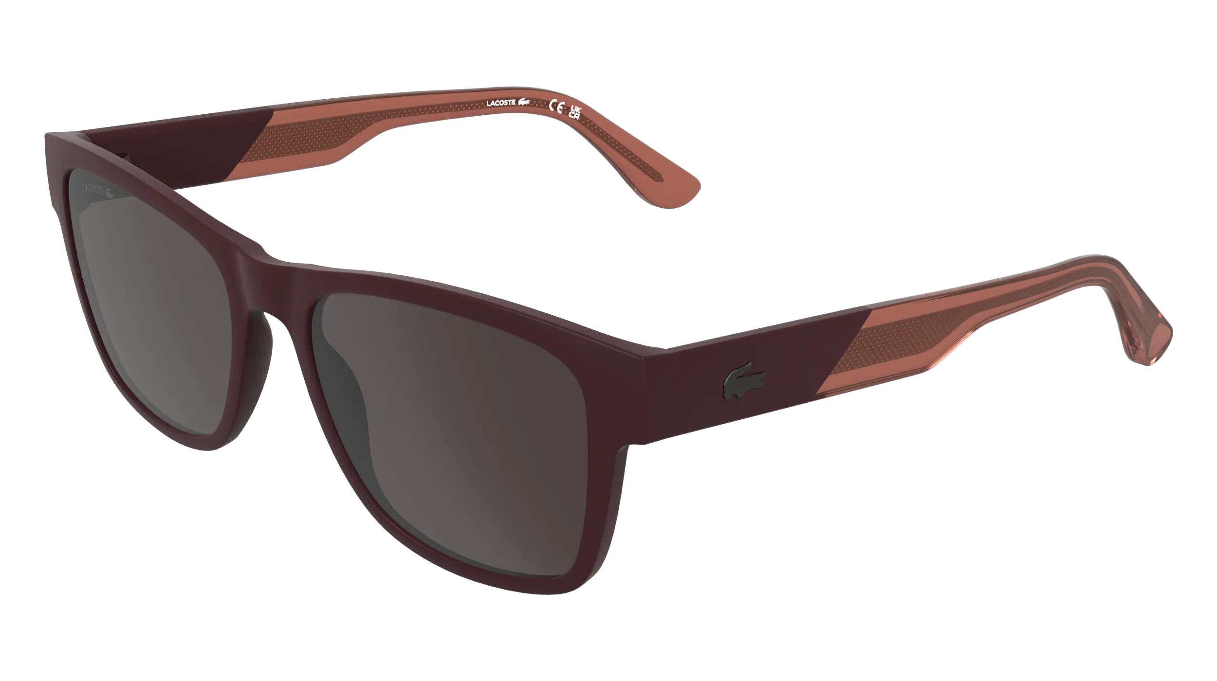 Lacoste L6084S 601 Occhiali da sole Bio-iniettato Bordeaux Rosso Squadrata Normale - immagine 1