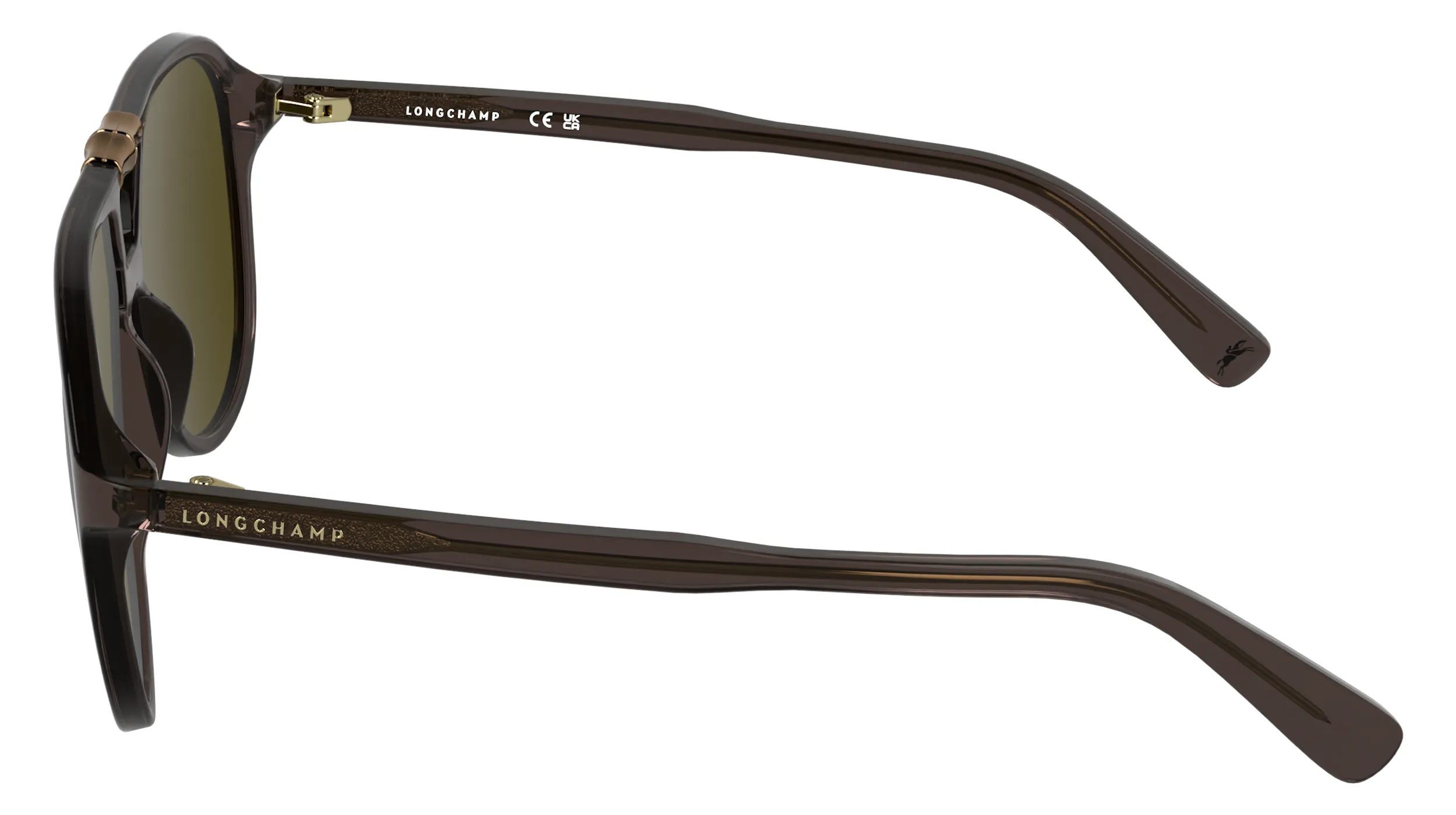 LONGCHAMP LO800S 200 Occhiali da sole Bio-iniettato Marrone Marrone Pilot Normale - immagine 3