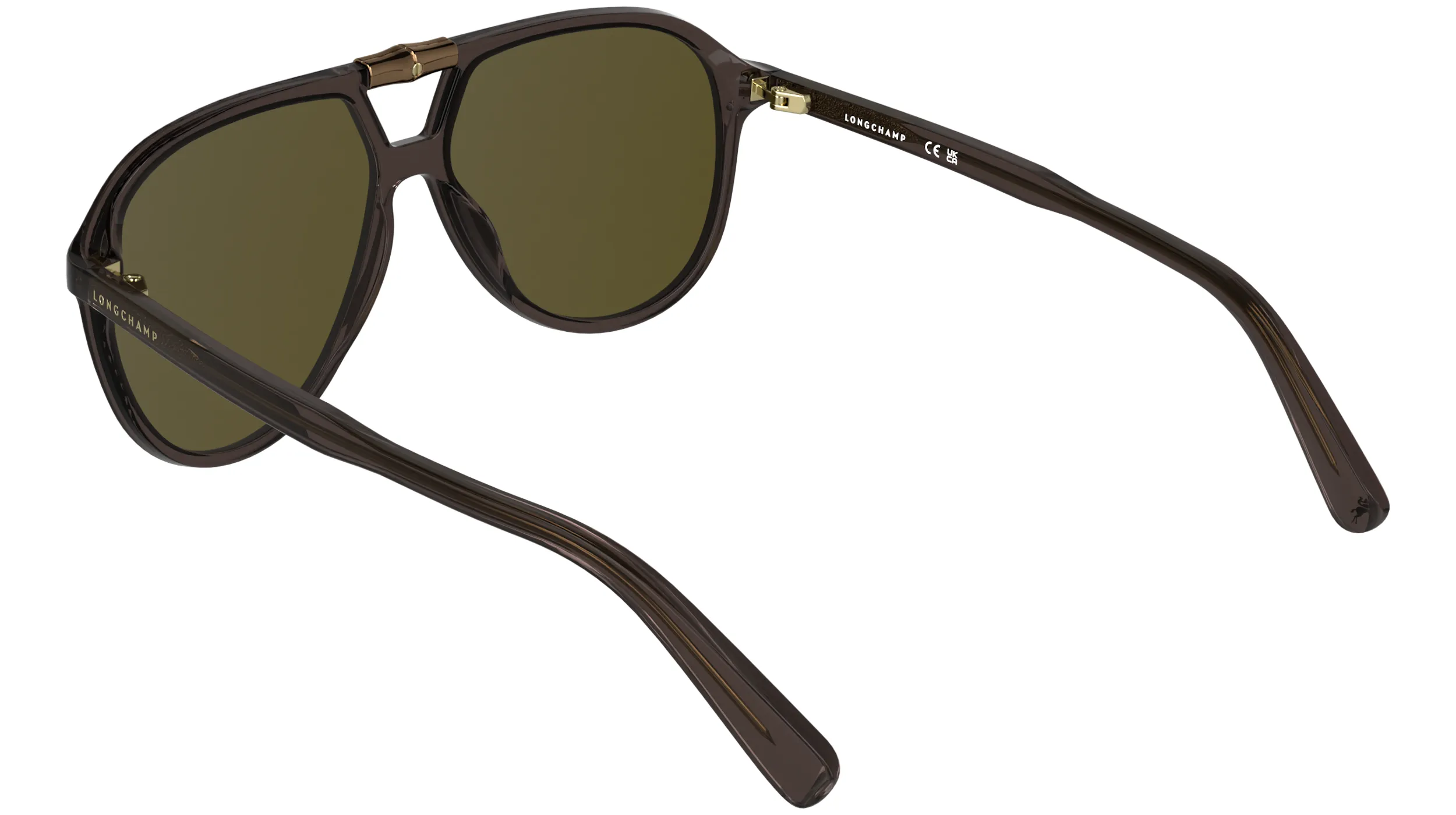 LONGCHAMP LO800S 200 Occhiali da sole Bio-iniettato Marrone Marrone Pilot Normale - immagine 4