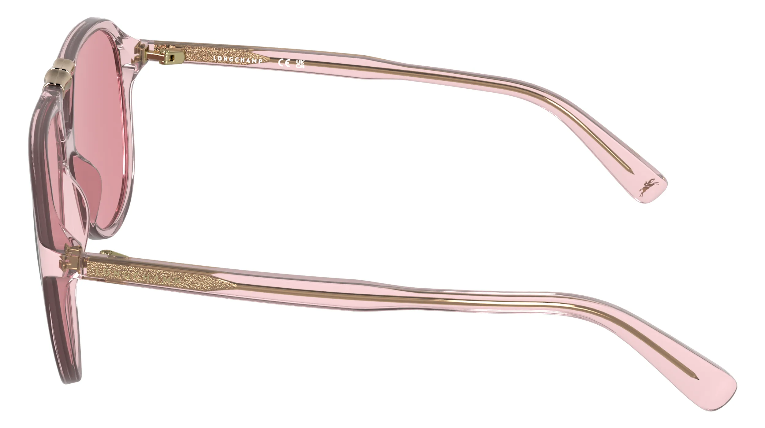 LONGCHAMP LO800S 650 Occhiali da sole Bio-iniettato Rosa Rosa Pilot Normale - immagine 3