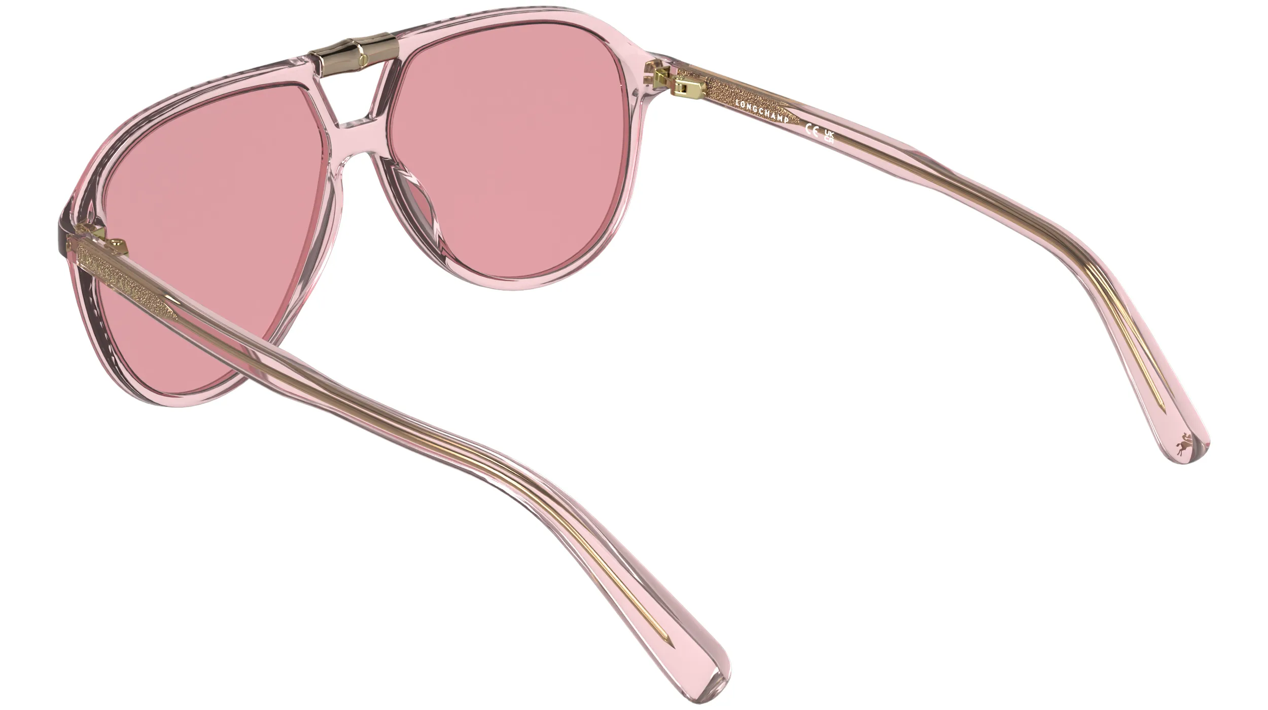 LONGCHAMP LO800S 650 Occhiali da sole Bio-iniettato Rosa Rosa Pilot Normale - immagine 4
