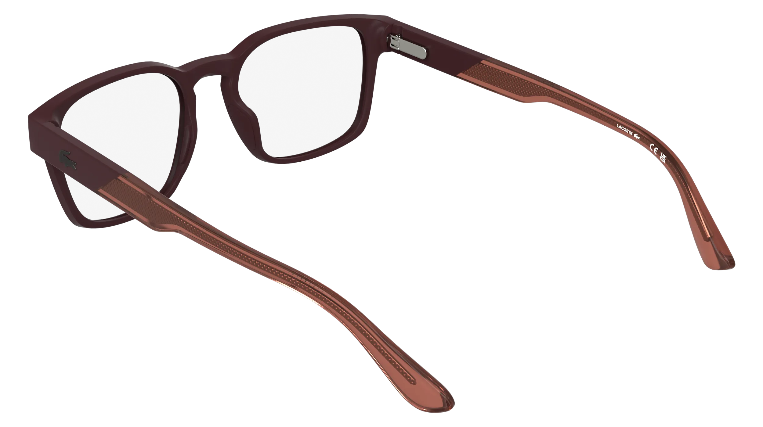 Lacoste L4010 601 Montature da vista Bio-iniettato Bordeaux Squadrata Normale - immagine 4