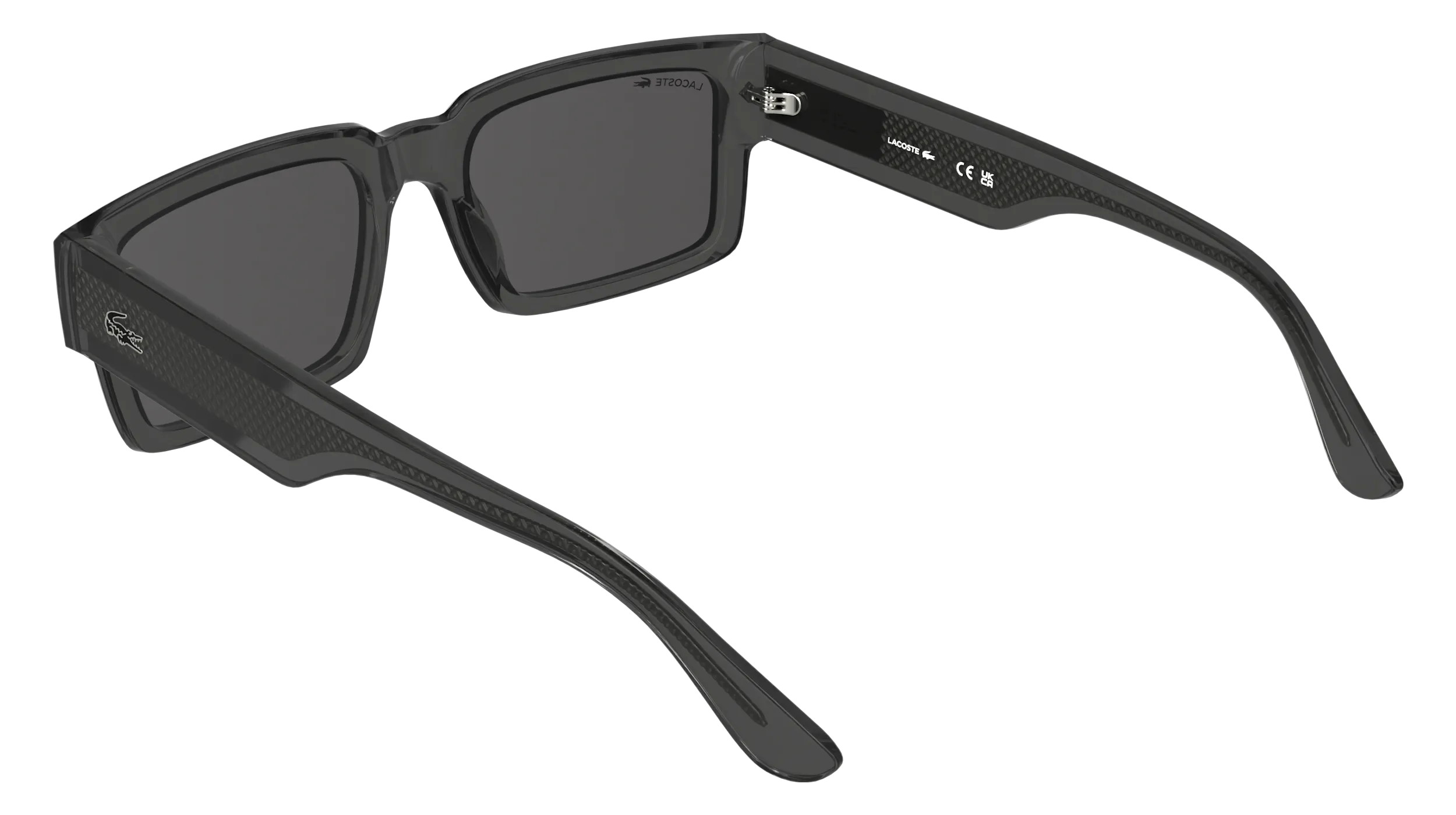 Lacoste L6082S 035 Occhiali da sole Bio-iniettato Grigio Grigio Squadrata Normale - immagine 4