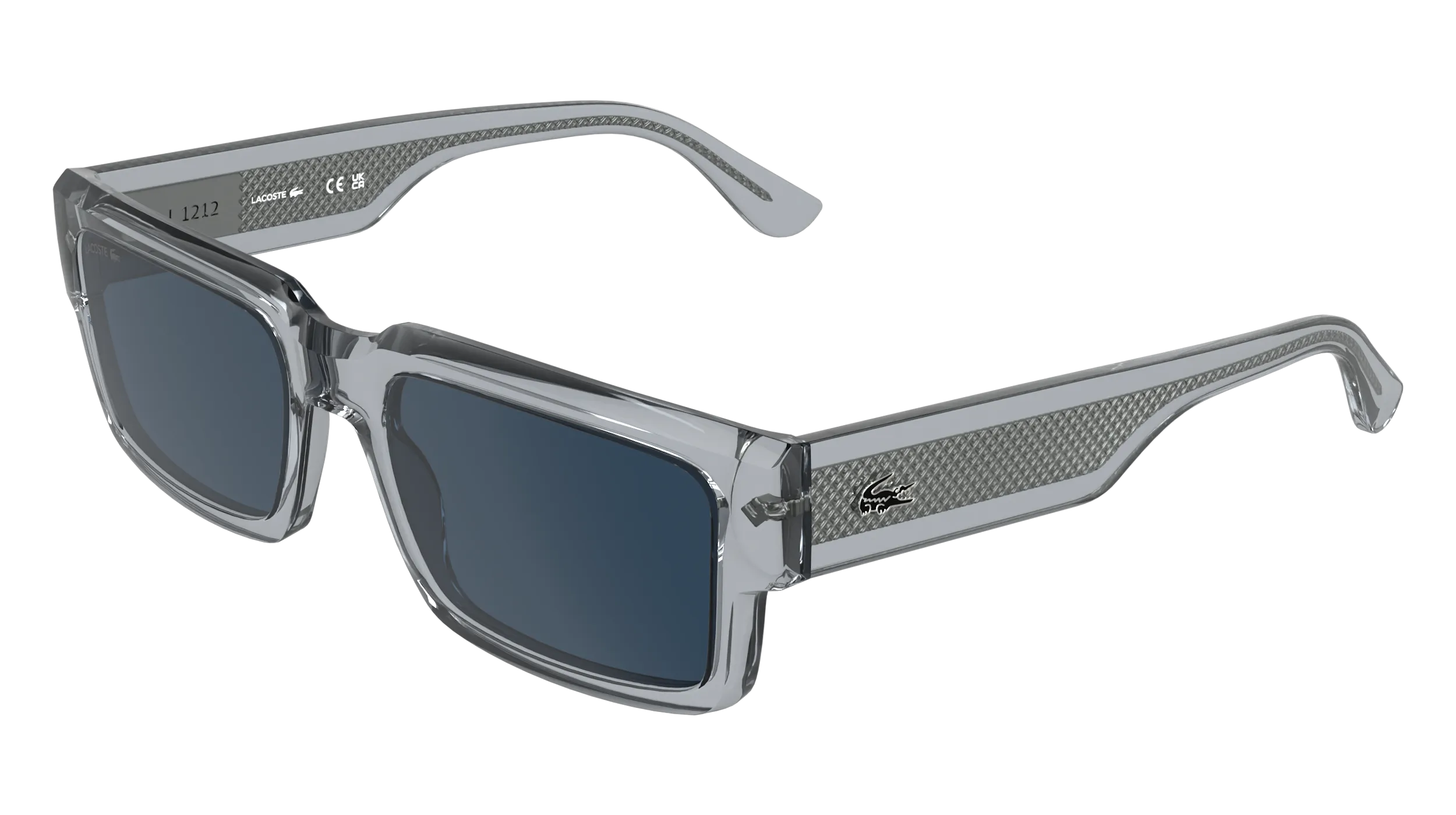 Lacoste L6082S 038 Occhiali da sole Bio-iniettato Grigio Blu Squadrata Normale - immagine 1
