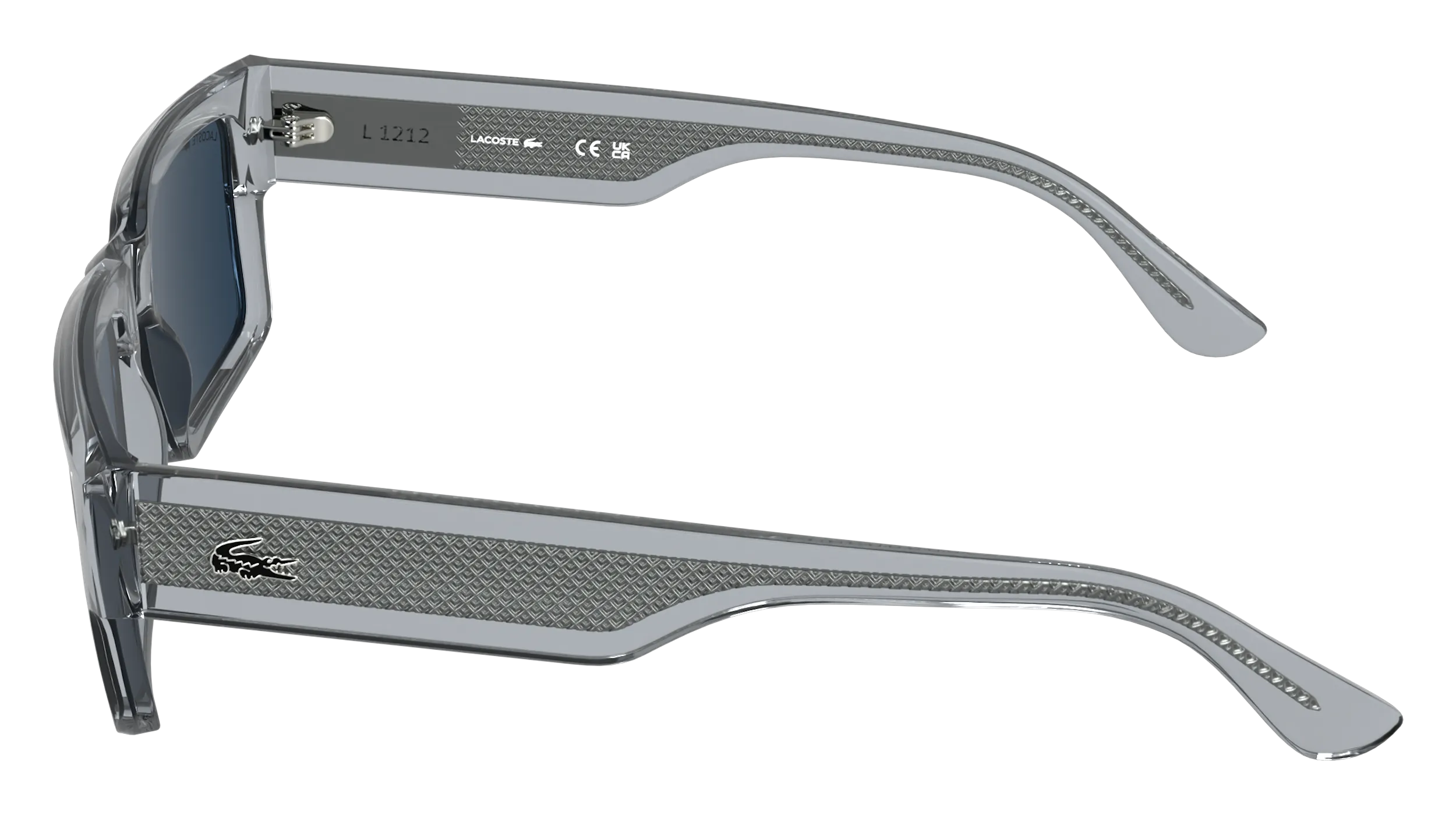 Lacoste L6082S 038 Occhiali da sole Bio-iniettato Grigio Blu Squadrata Normale - immagine 3