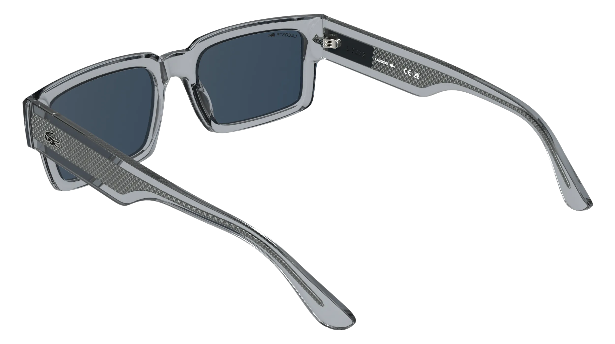 Lacoste L6082S 038 Occhiali da sole Bio-iniettato Grigio Blu Squadrata Normale - immagine 4