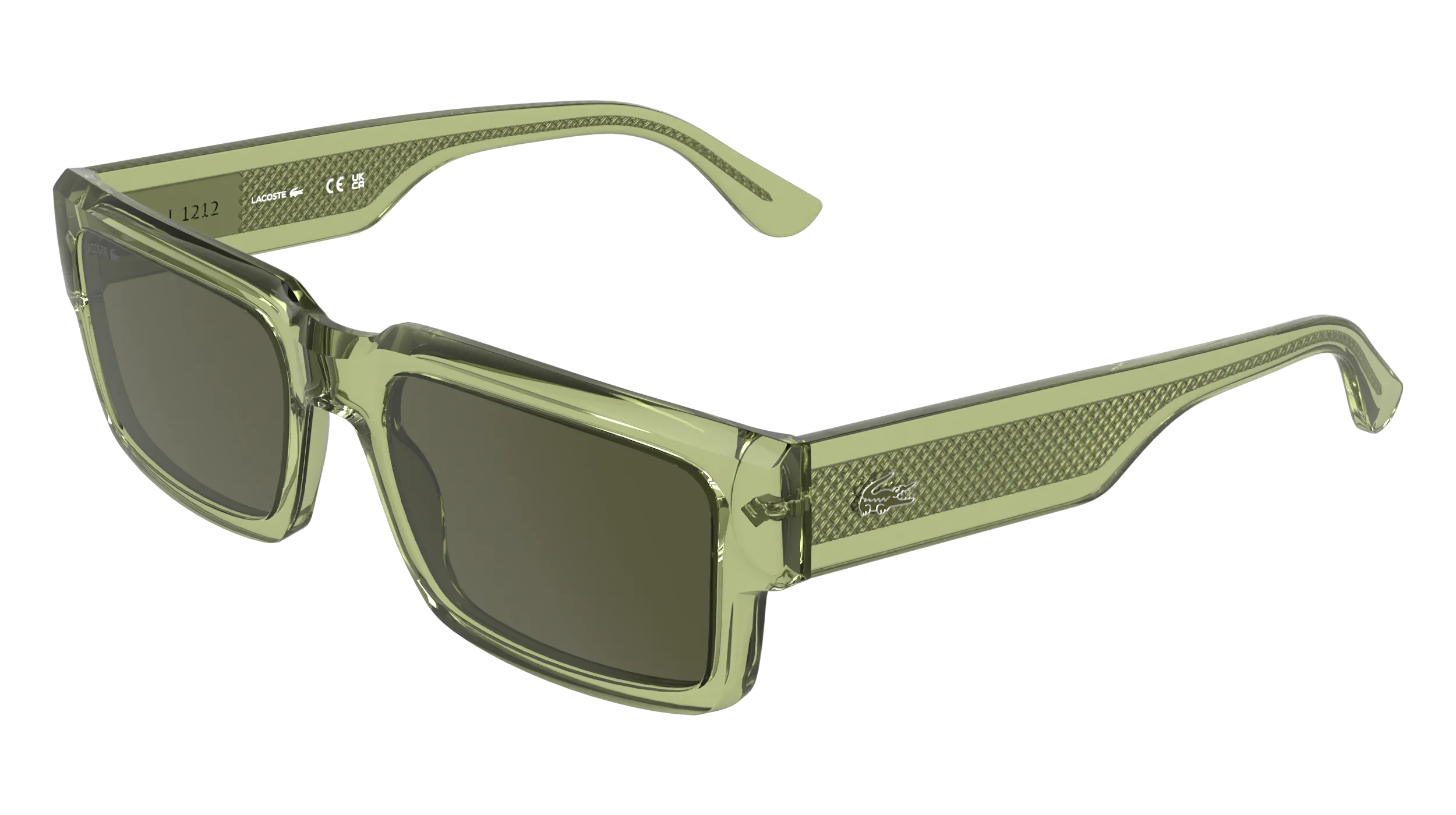 Lacoste L6082S 301 Occhiali da sole Bio-iniettato Verde Marrone Squadrata Normale - immagine 1