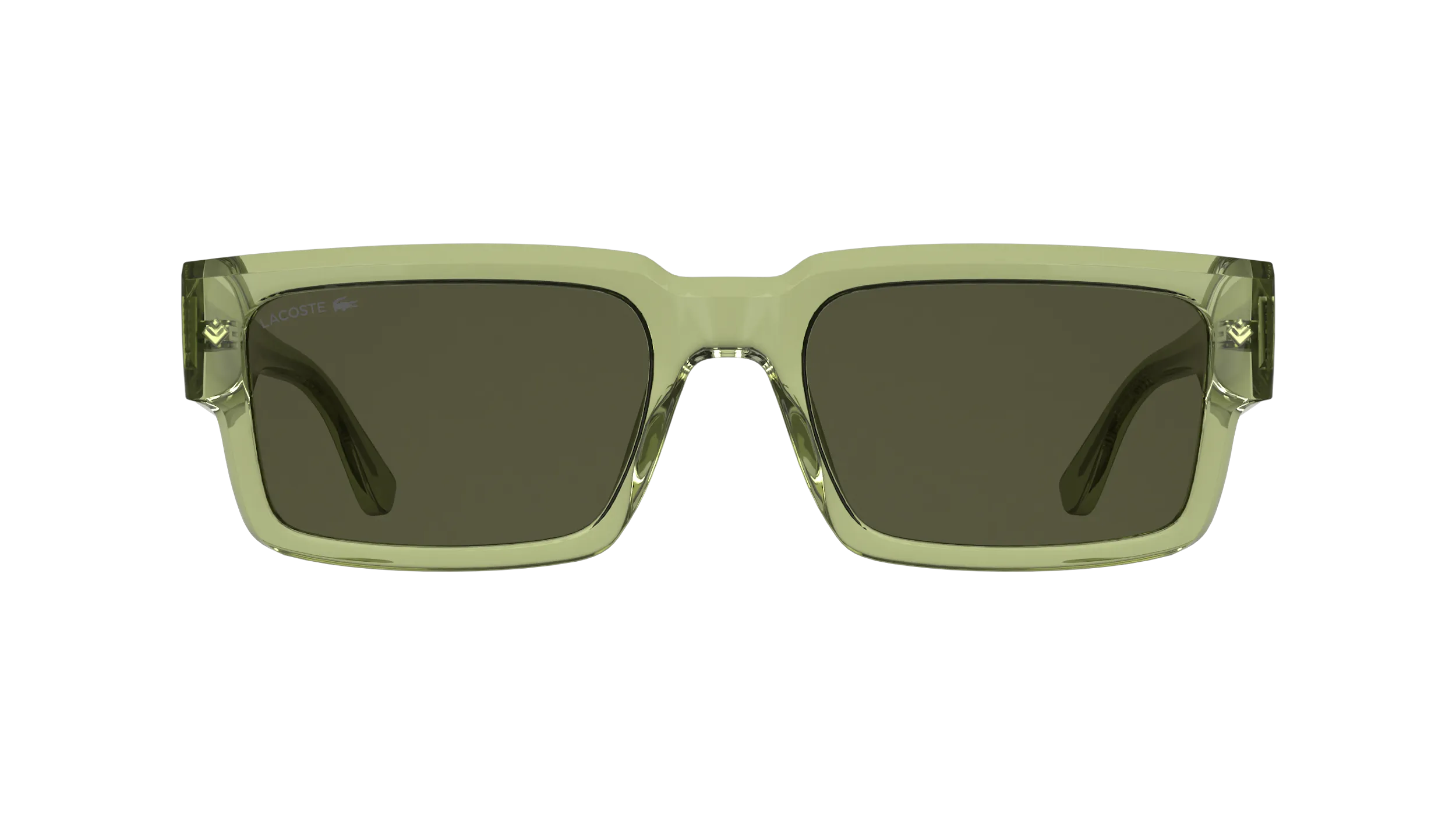 Lacoste L6082S 301 Occhiali da sole Bio-iniettato Verde Marrone Squadrata Normale - immagine 2