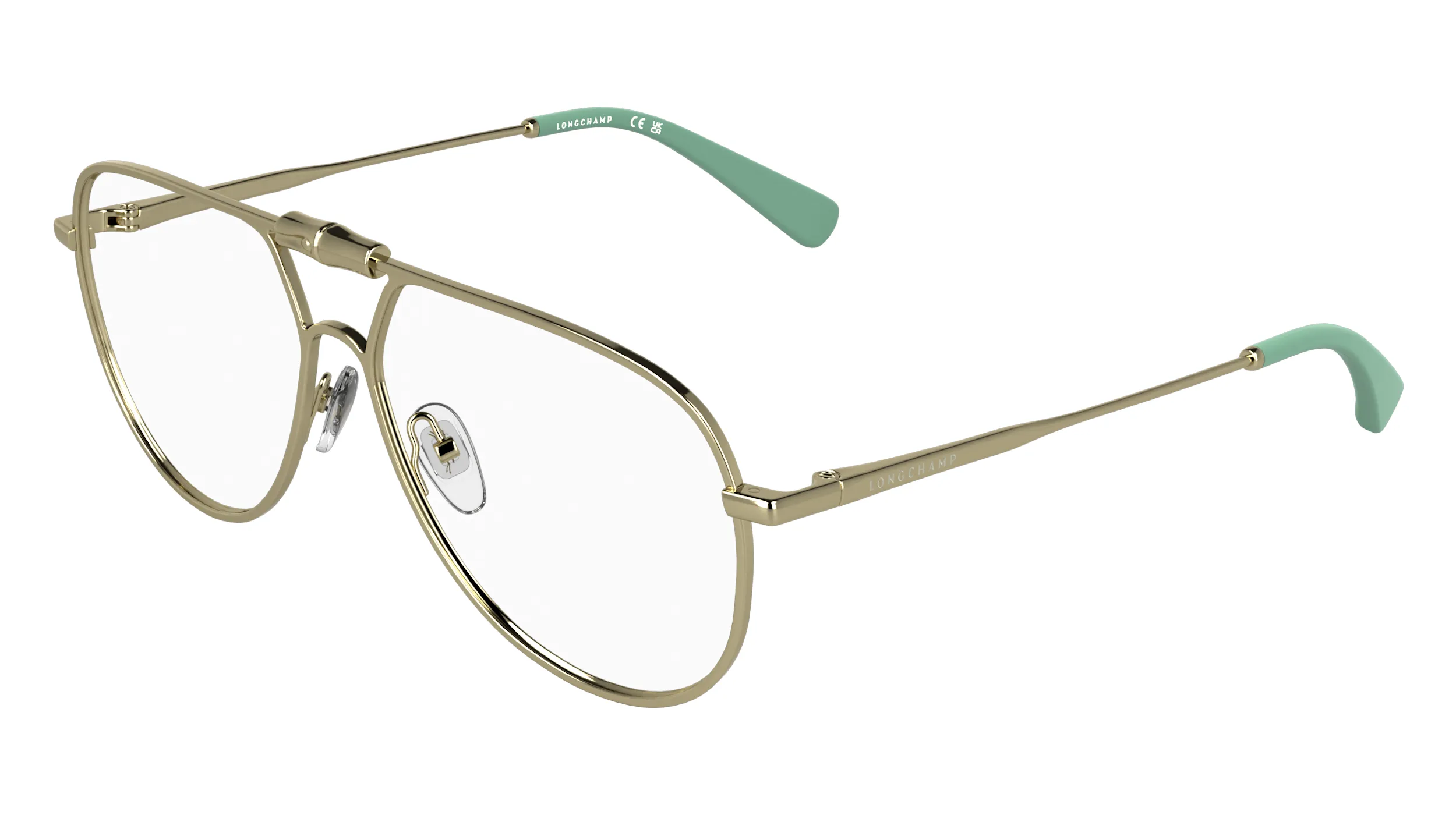 LONGCHAMP LO2187 714 Montature da vista Metallo Oro Pilot Normale - immagine 1