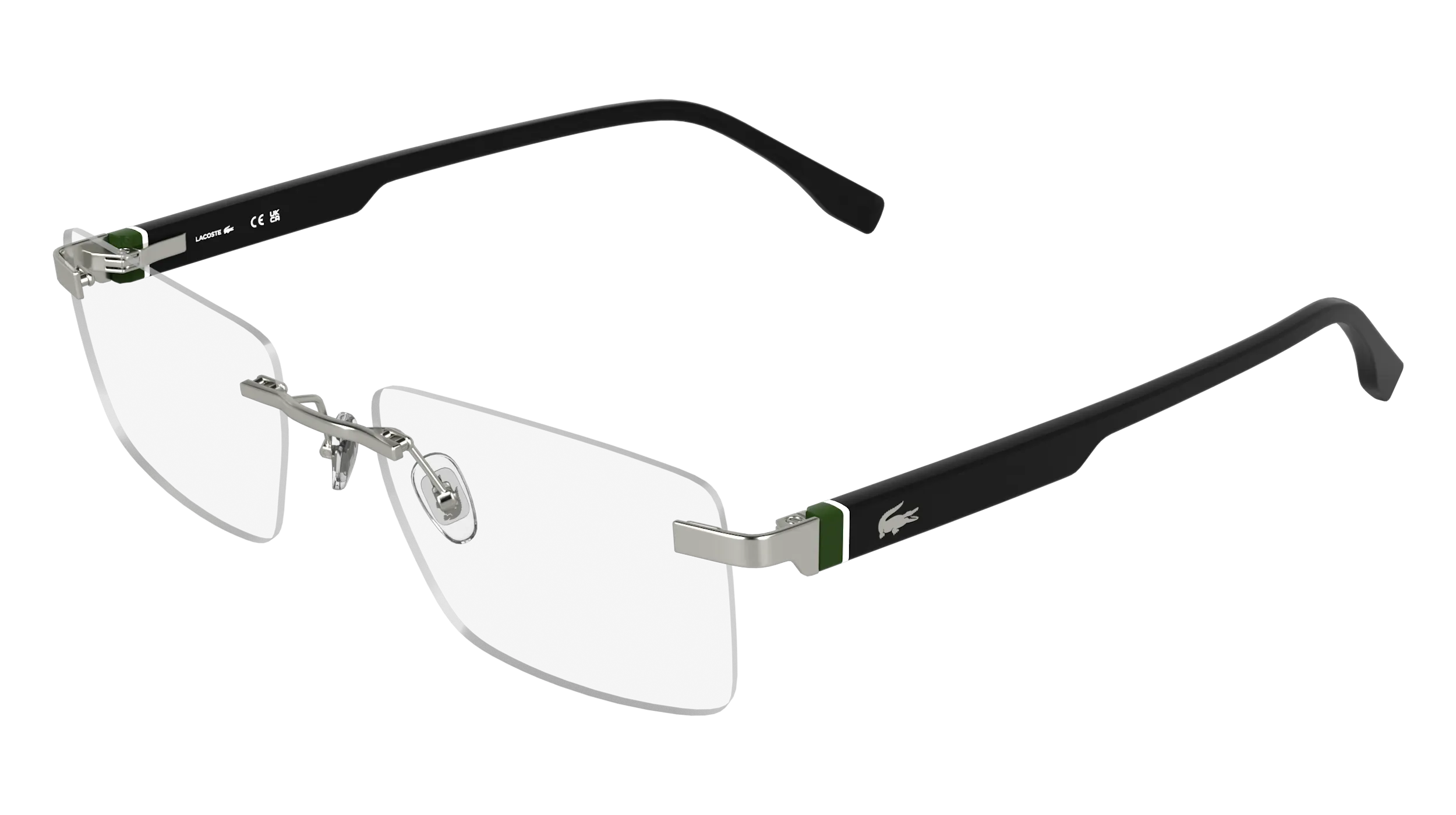 Lacoste 045 Montature da vista Metallo Argento Squadrata Normale - immagine 1