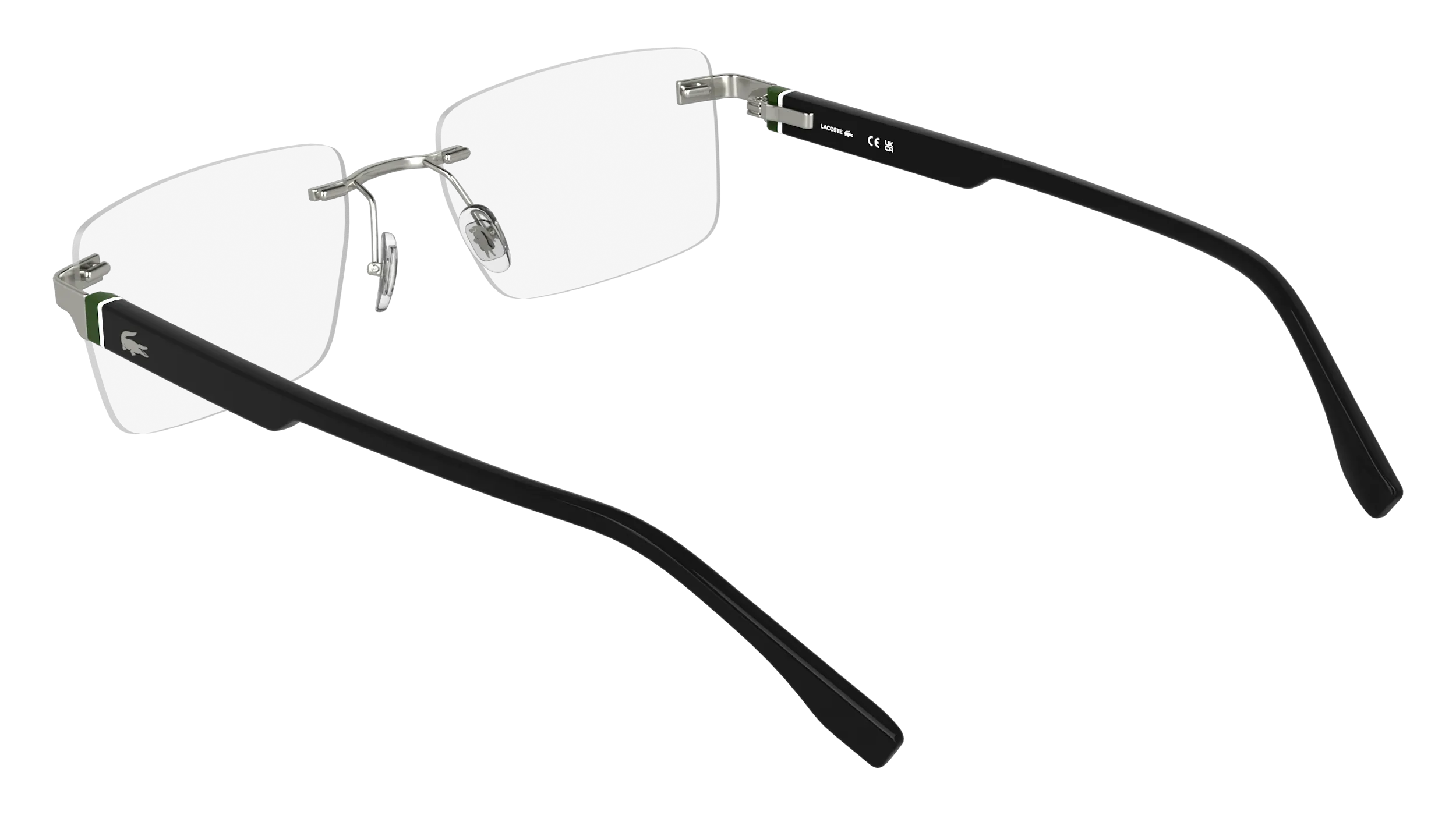 Lacoste 045 Montature da vista Metallo Argento Squadrata Normale - immagine 4