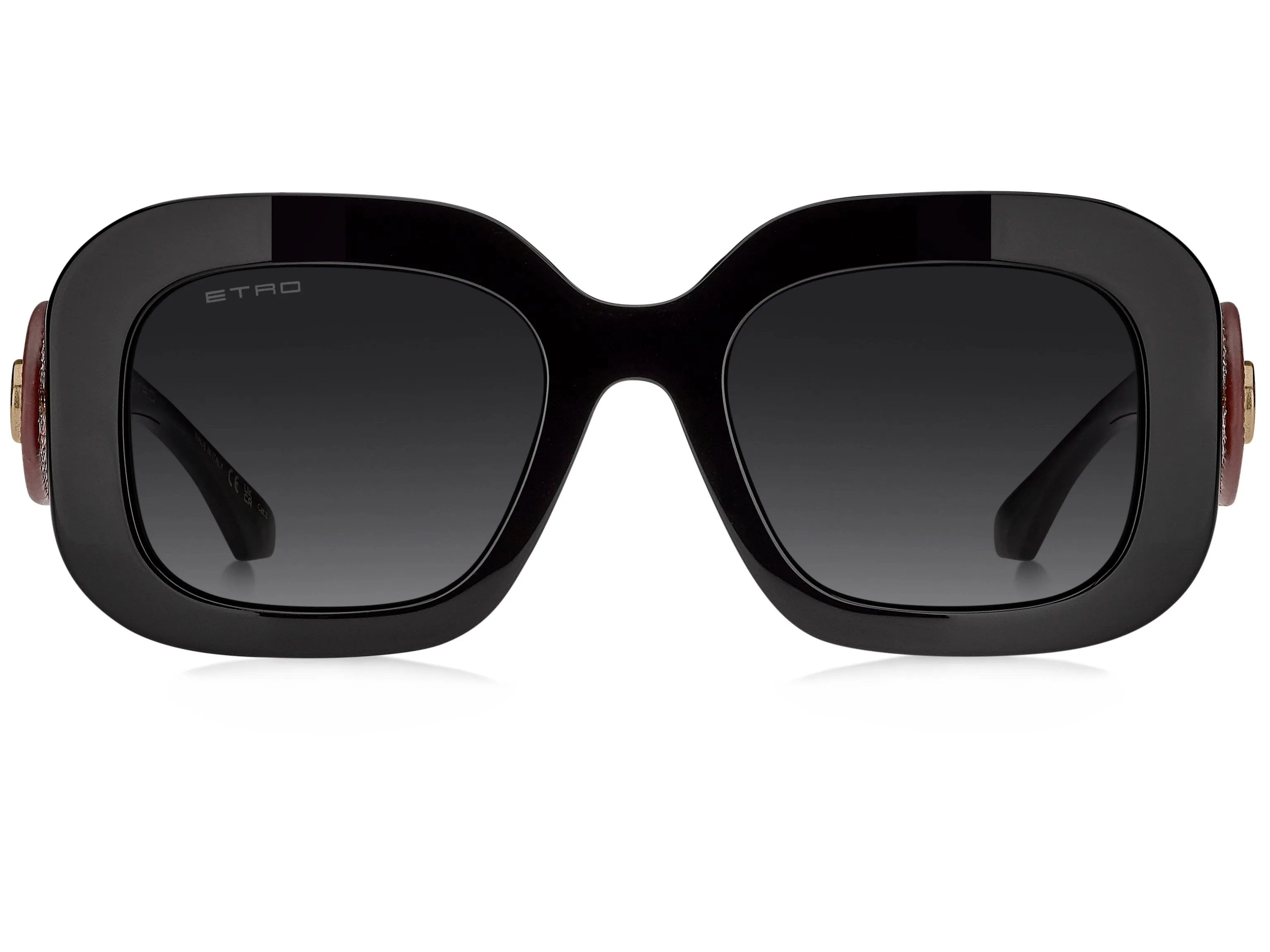 ETRO ETRO 0141/G/S 807/9O Occhiali da sole Acetato Nero Grigio Squadrata Normale Sfumato - immagine 2