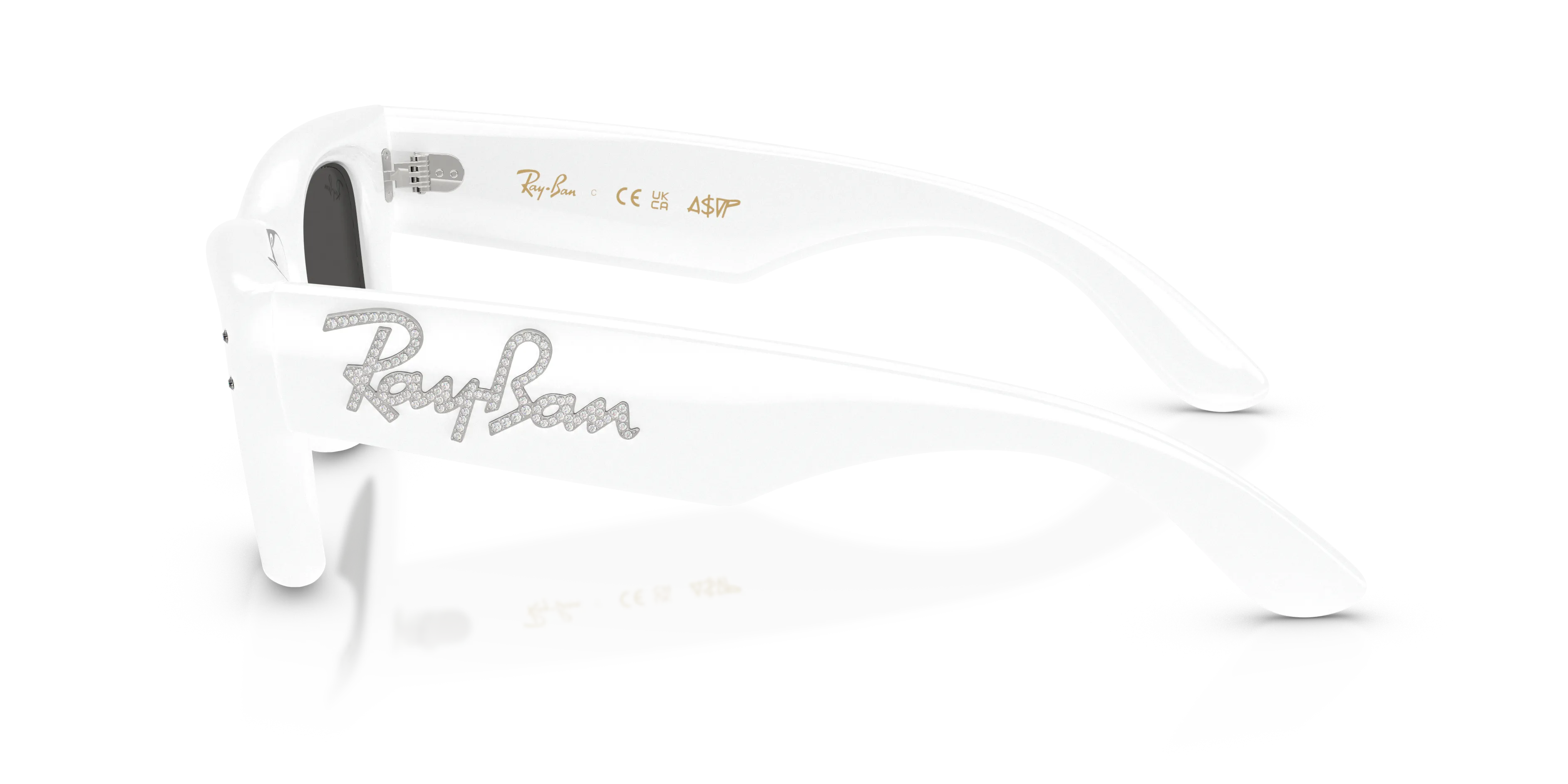 Ray - Ban RB4940B WAYFARER PUFFER 686387 Occhiali da sole Nylon Bianco Squadrata Normale - immagine 4