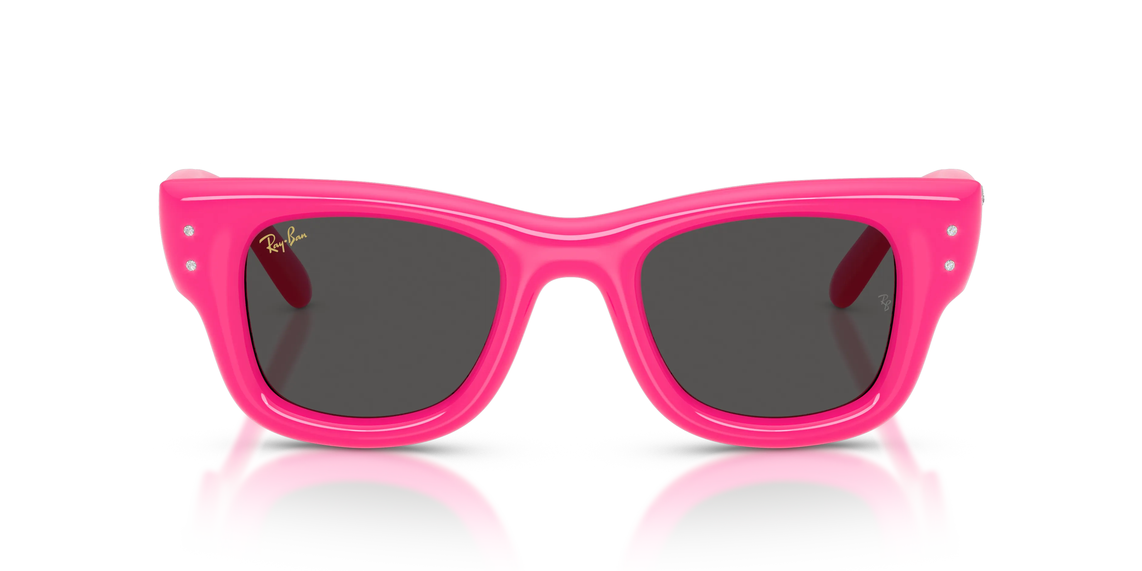 Ray - Ban RB4940B WAYFARER PUFFER 686287 Occhiali da sole Nylon Rosa Squadrata Normale - immagine 3