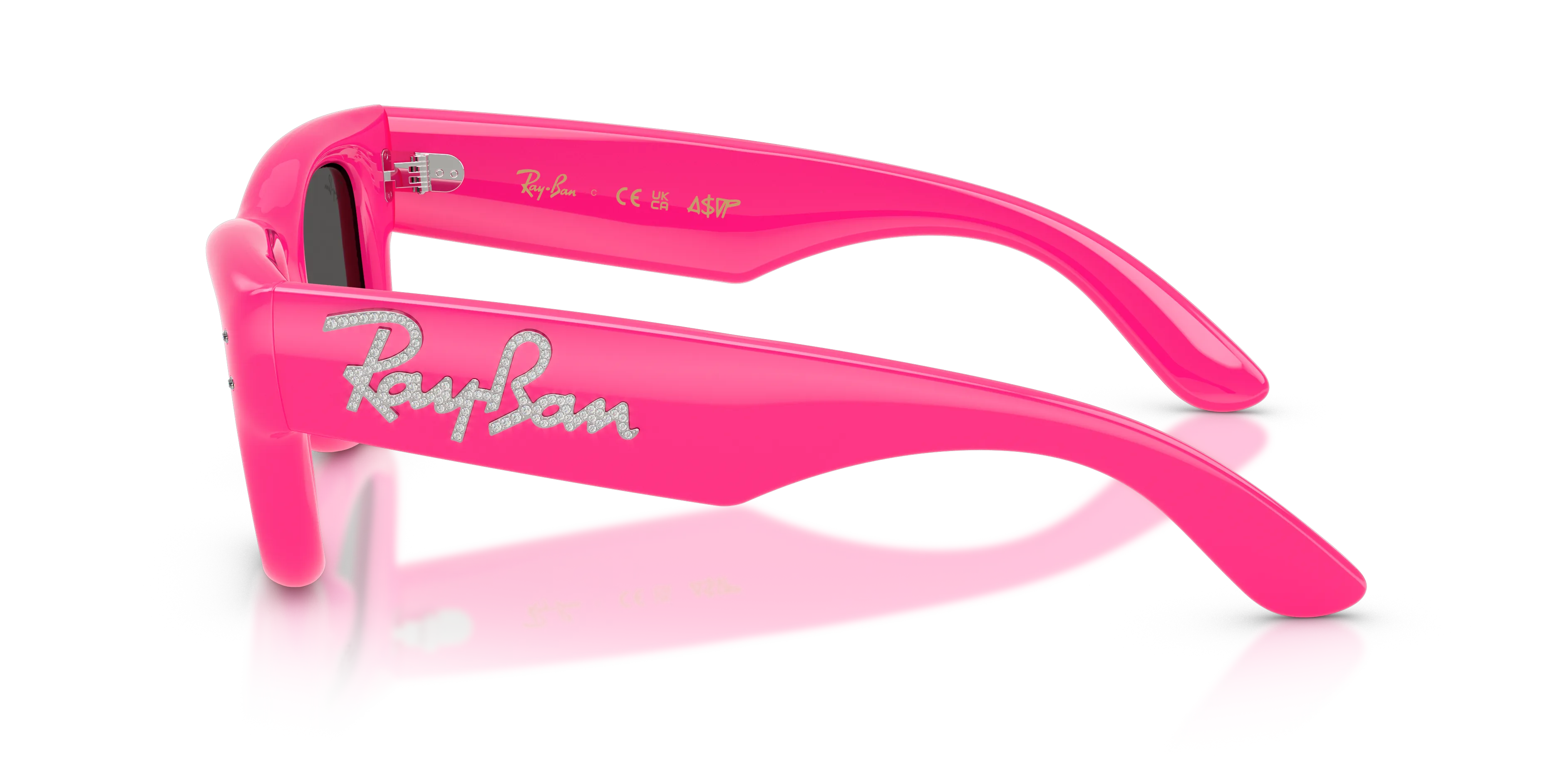 Ray - Ban RB4940B WAYFARER PUFFER 686287 Occhiali da sole Nylon Rosa Squadrata Normale - immagine 4