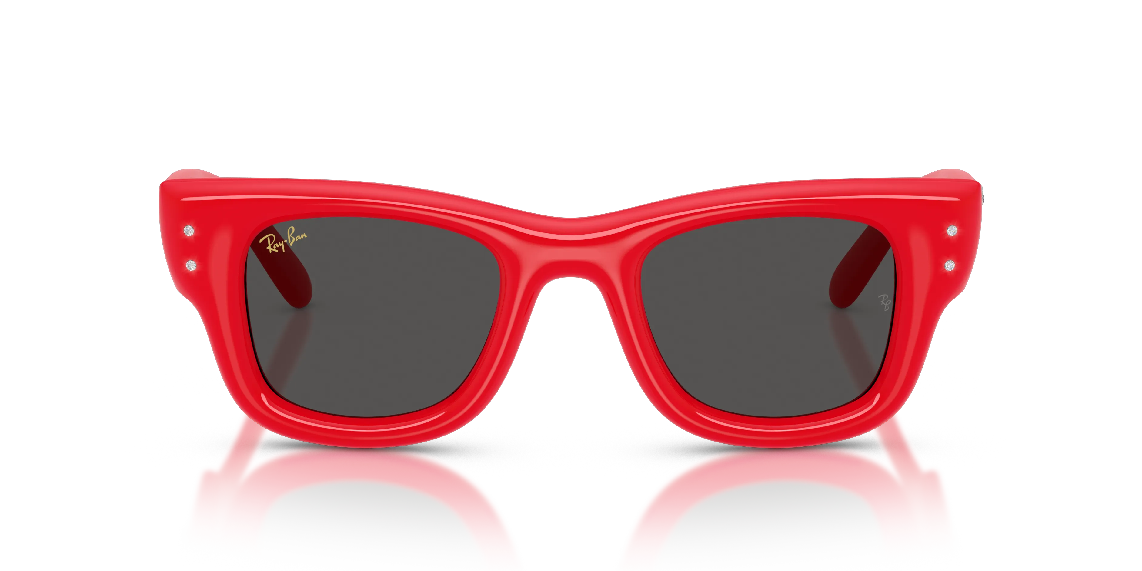 Ray - Ban RB4940B WAYFARER PUFFER 686187 Occhiali da sole Nylon Rosso Squadrata Normale - immagine 3