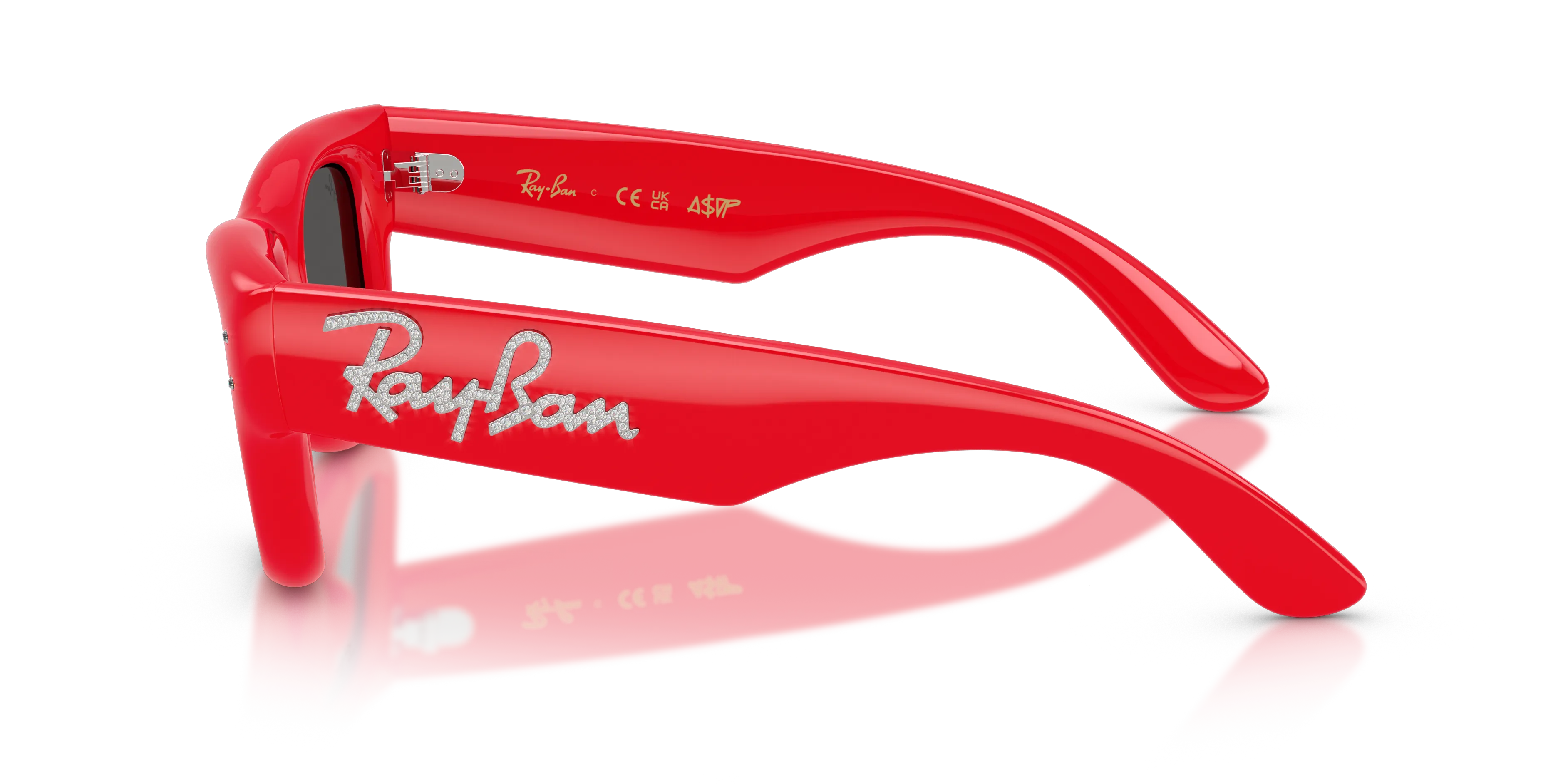 Ray - Ban RB4940B WAYFARER PUFFER 686187 Occhiali da sole Nylon Rosso Squadrata Normale - immagine 4