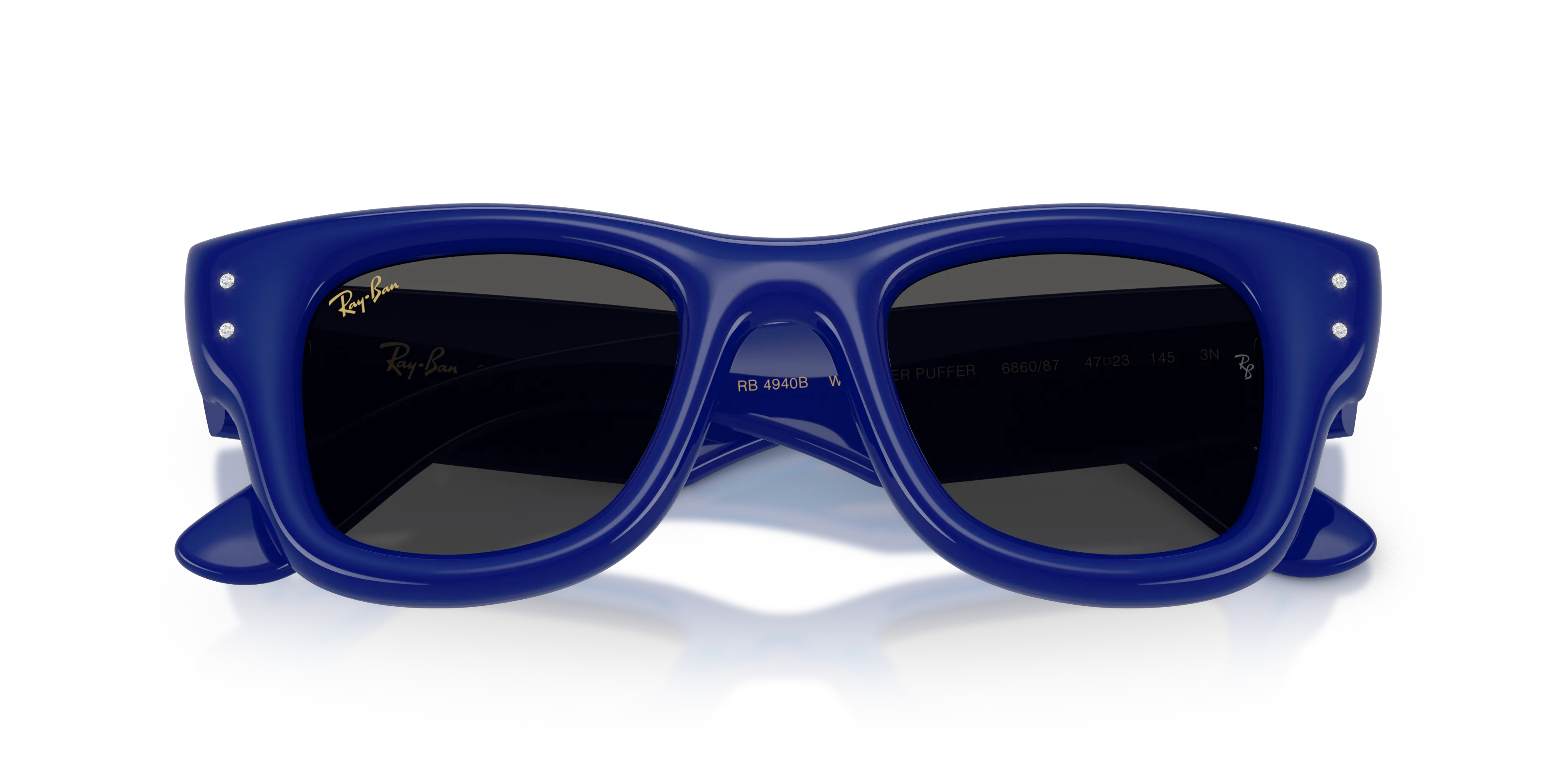 Ray - Ban RB4940B WAYFARER PUFFER 686087 Occhiali da sole Nylon Blu Squadrata Normale - immagine 2