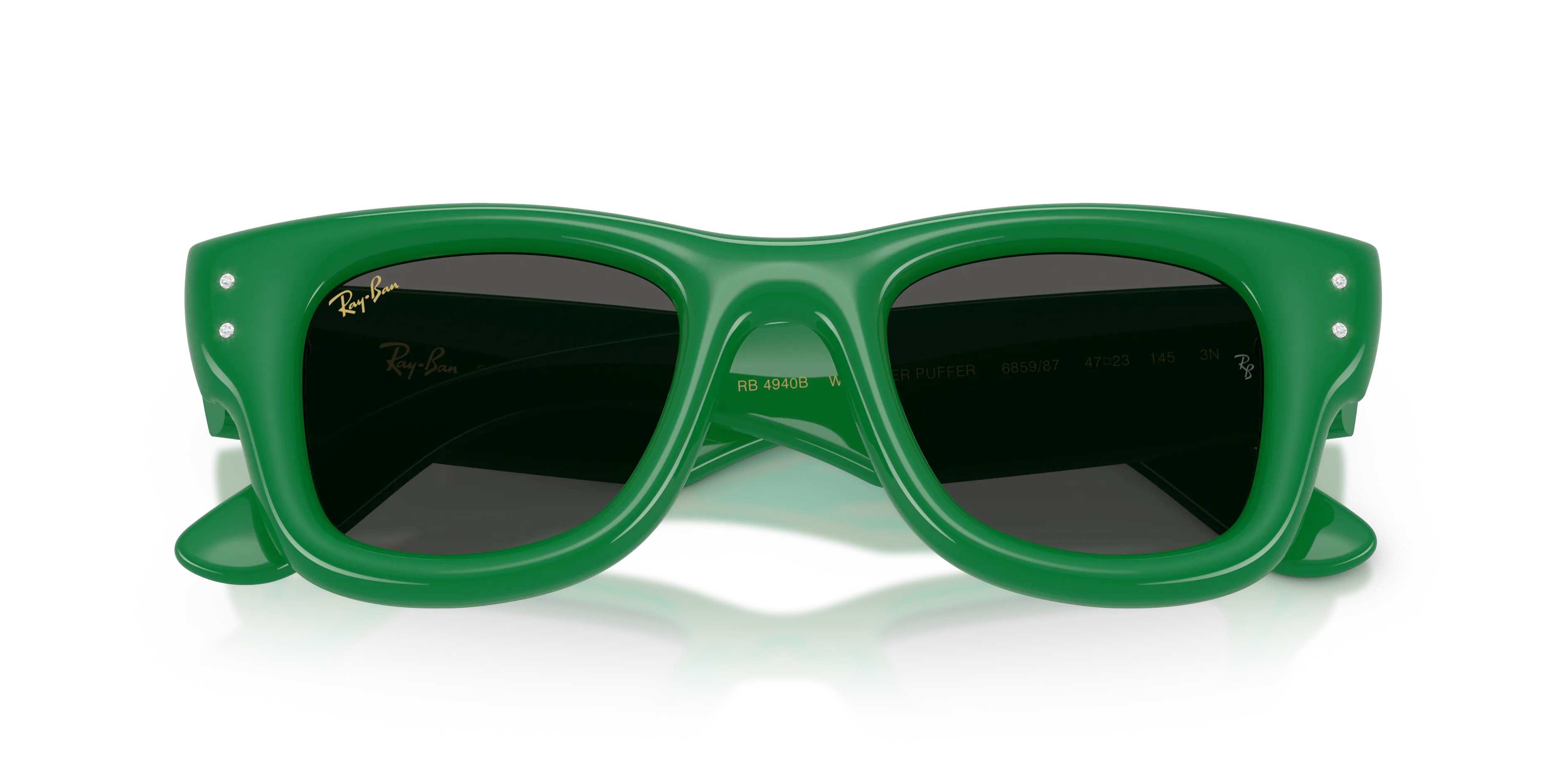 Ray - Ban RB4940B WAYFARER PUFFER 685987 Occhiali da sole Nylon Verde Squadrata Normale - immagine 2