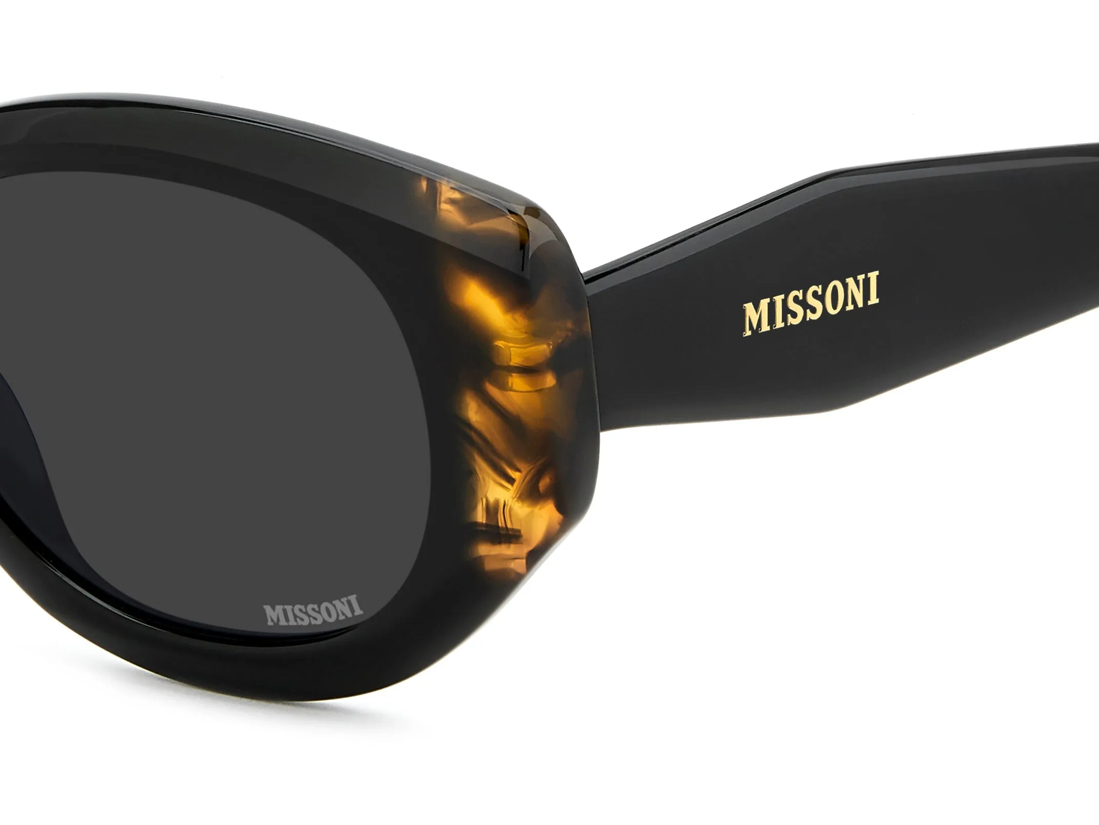 Missoni MIS 0272/S WR7/IR Occhiali da sole Acetato Nero Grigio Rotonda Normale - immagine 3