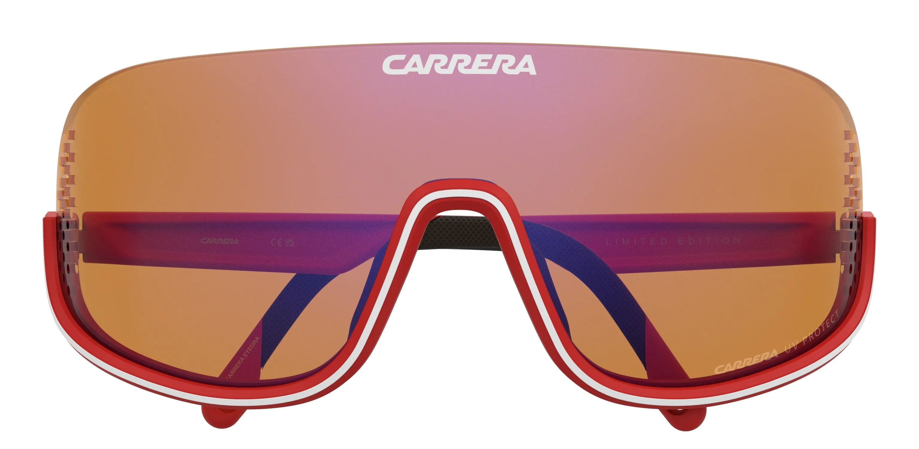 Carrera CARRERA EYEDRA 0Z3/DP Occhiali da sole Polyamide Rosso Arancione Maschera Normale Specchiato - immagine 2