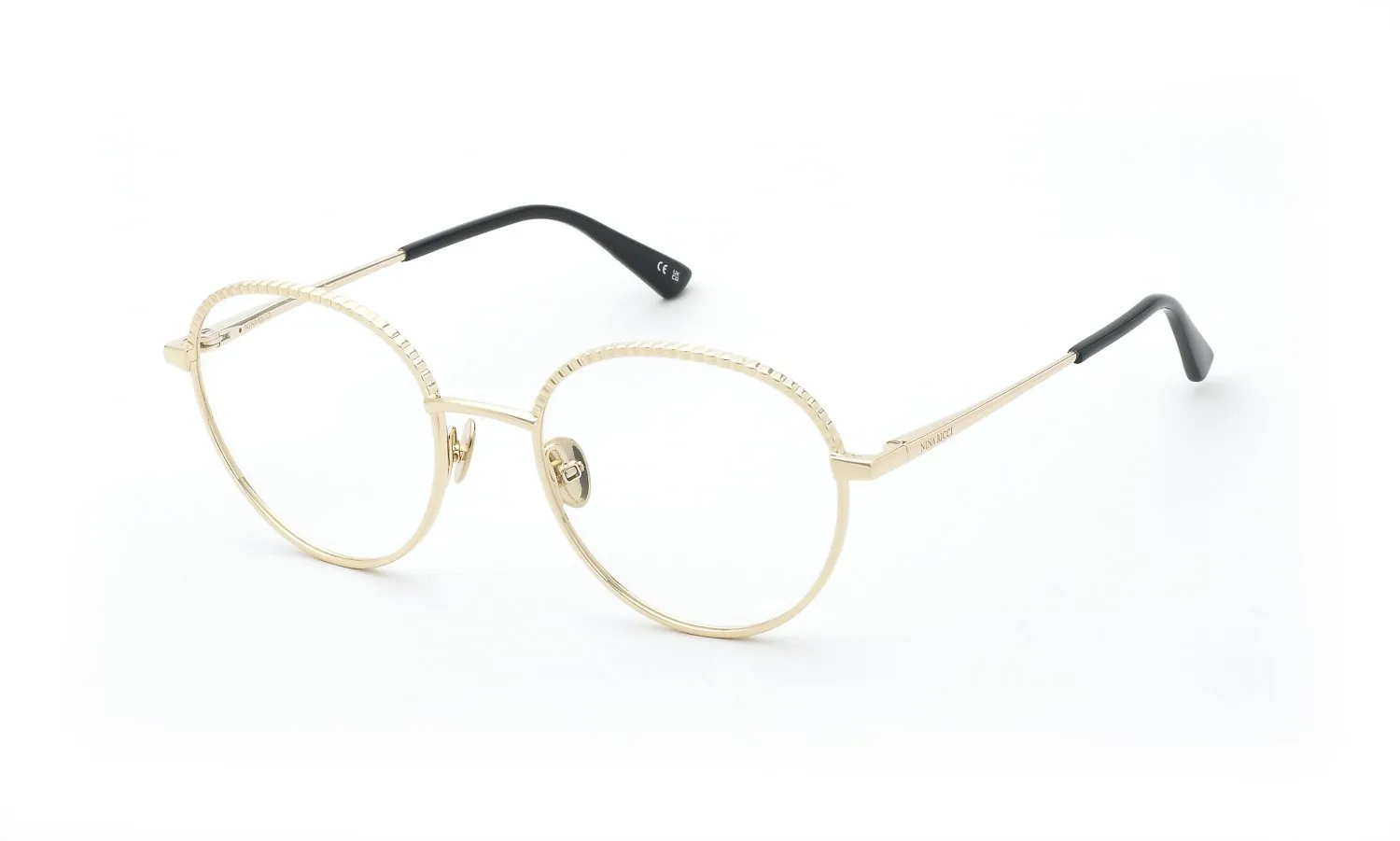 Nina Ricci VNR450 300 Montature da vista Metallo Oro Rotonda - immagine 1