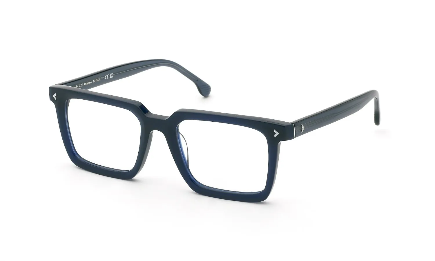 Lozza VL4408 SASSARI 3 0D99 Montature da vista Acetato Blu Squadrata - immagine 1