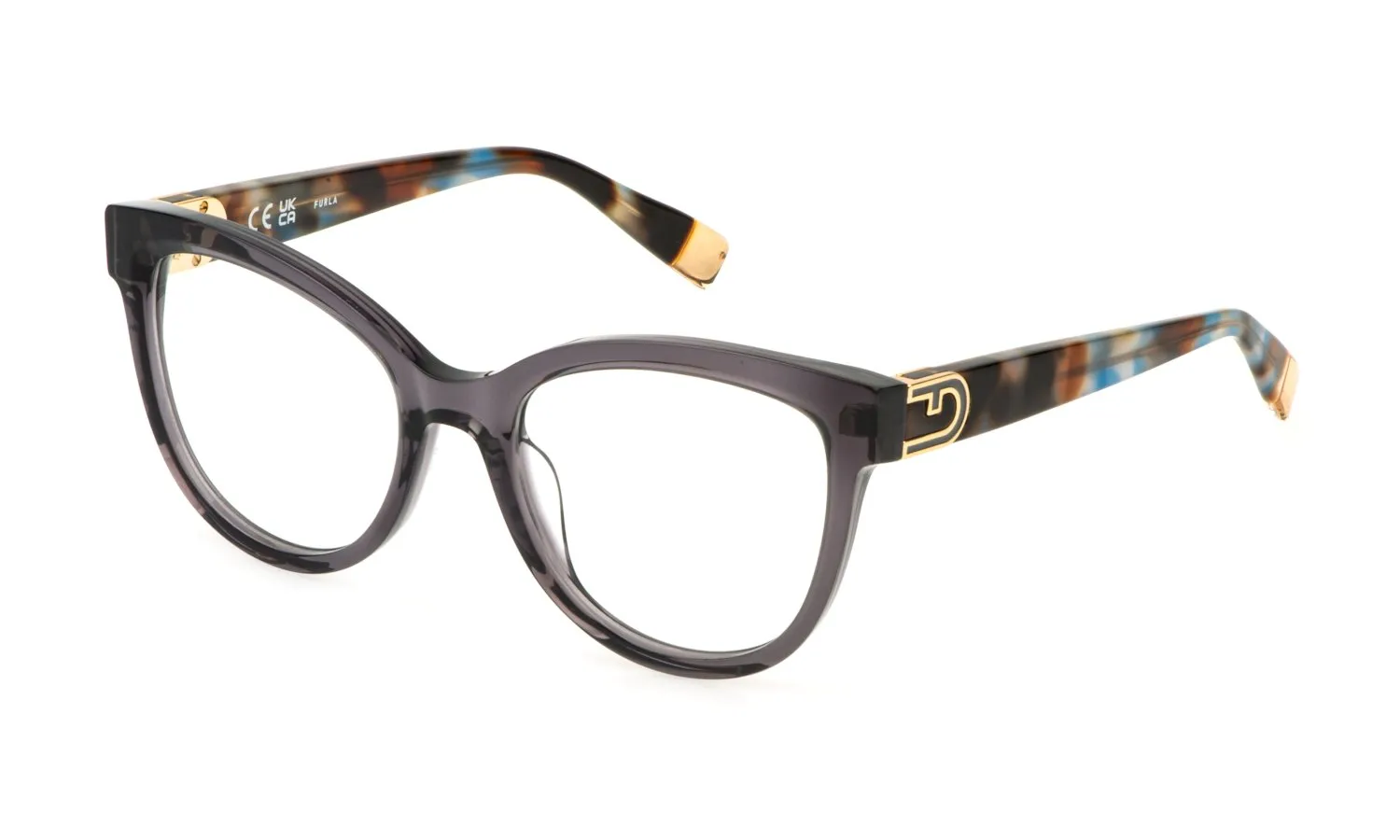 Furla VFU864 0AAU Montature da vista Acetato Grigio Farfalla - immagine 1