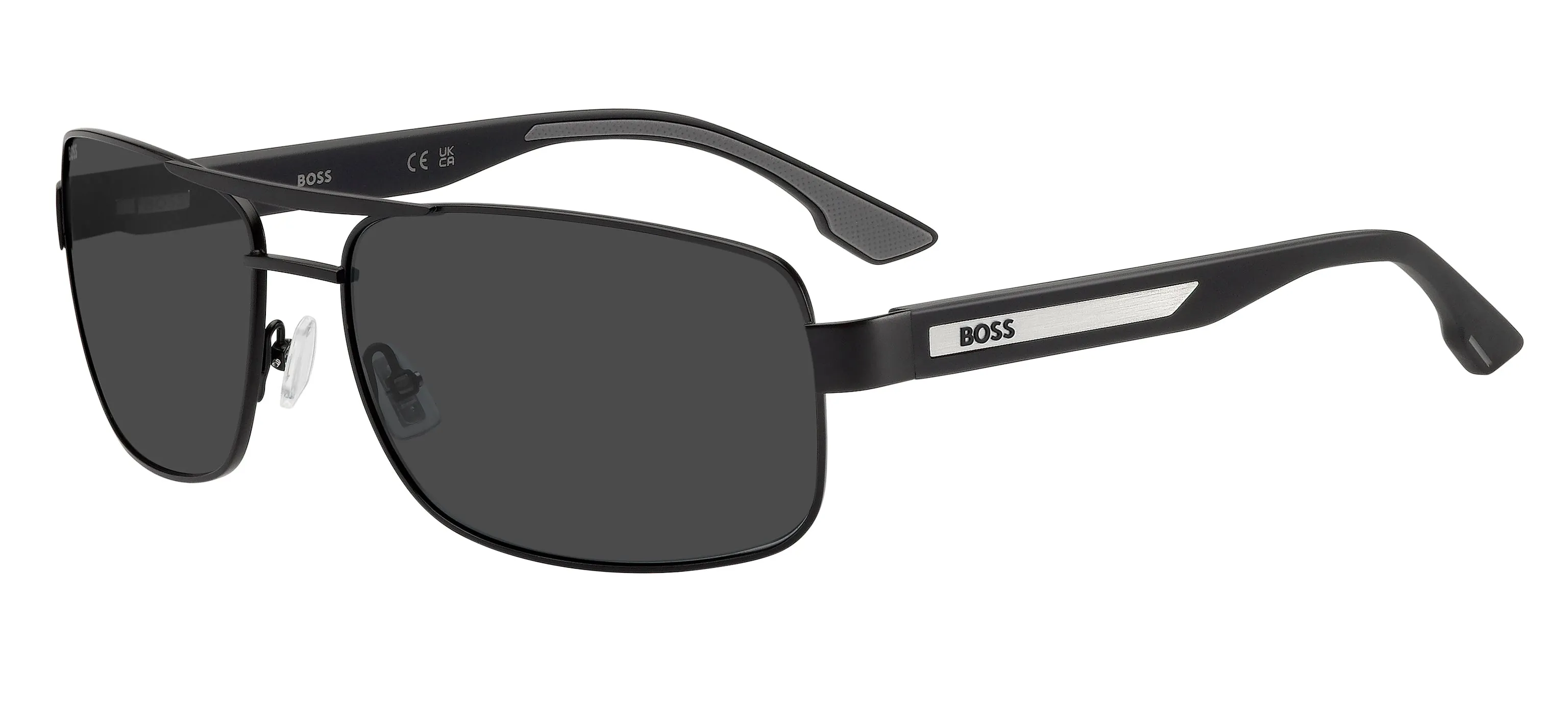 Hugo Boss BOSS 1906/S 003/IR Occhiali da sole Metallo Nero Grigio Squadrata Normale - immagine 1